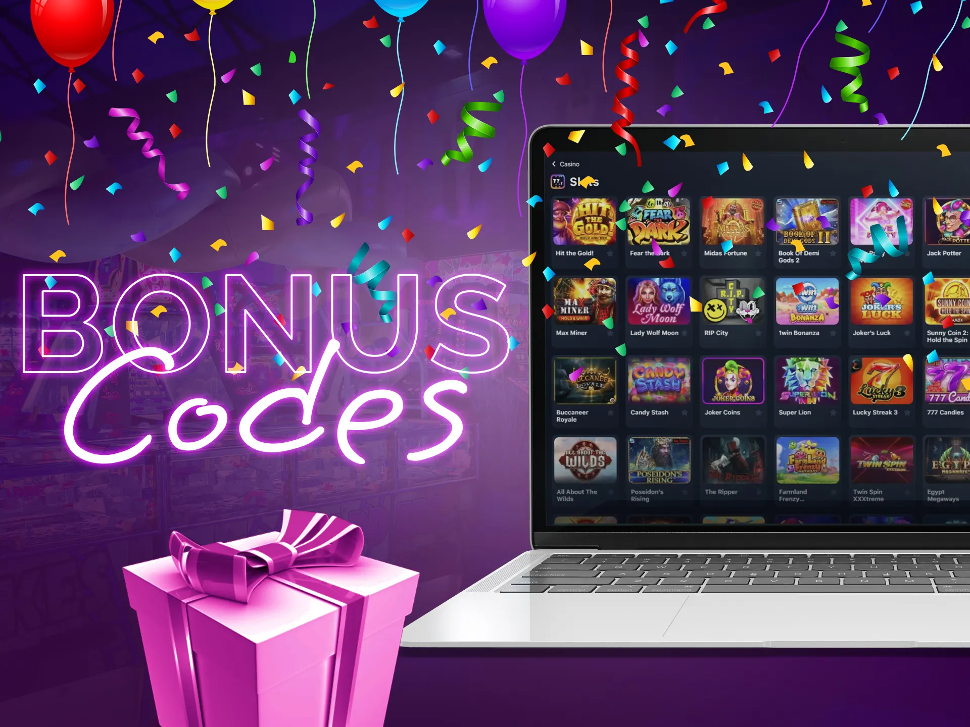 Use promo codes to get additional bonuses from a casino site.