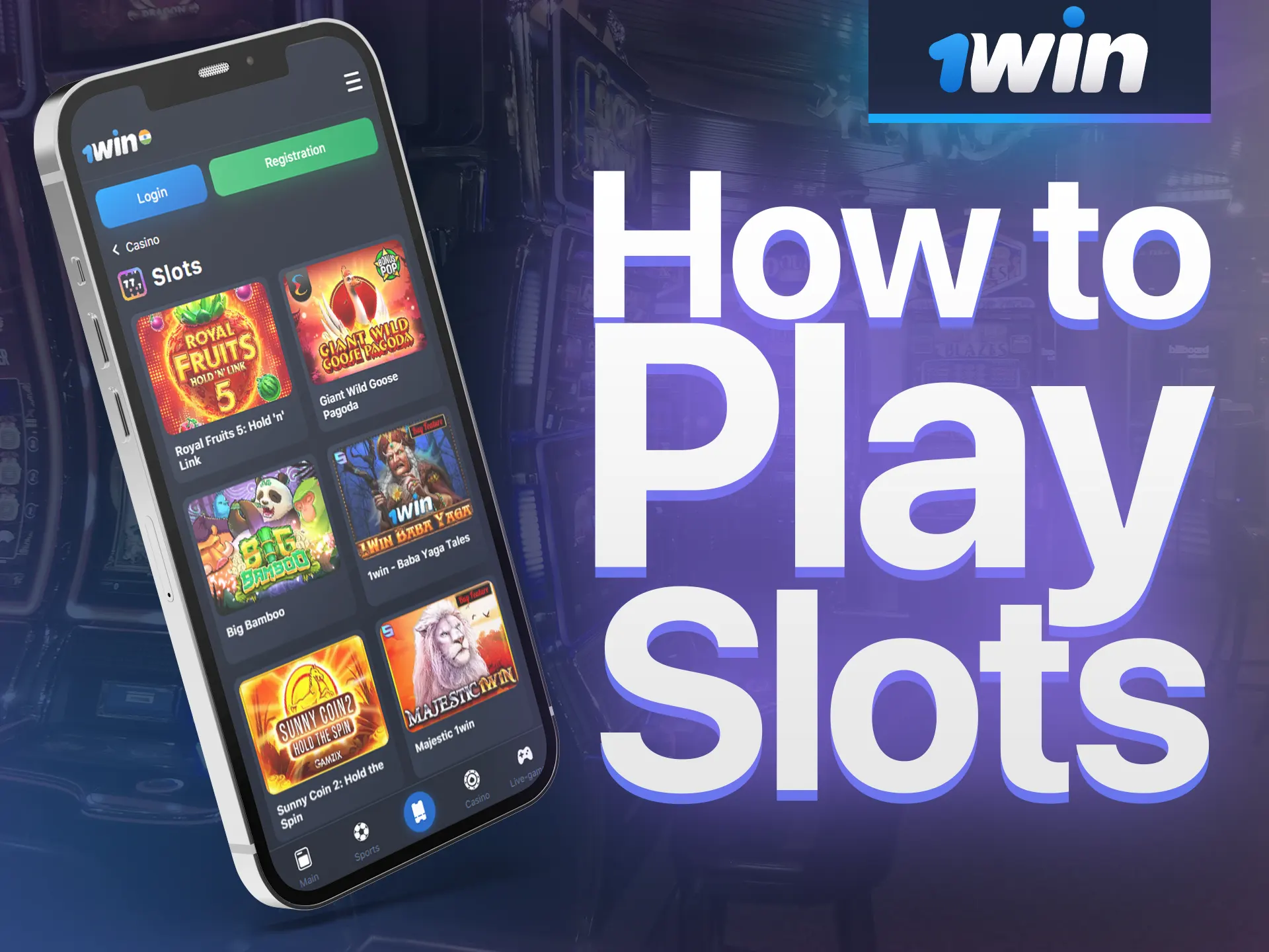 Playing slots with 1win is simple.