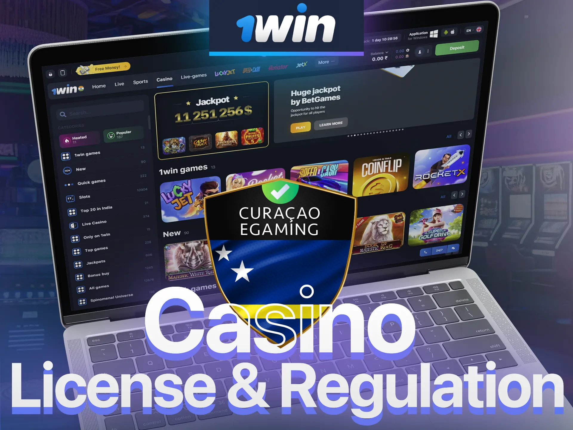 1win online casino is licensed by Curaсao.