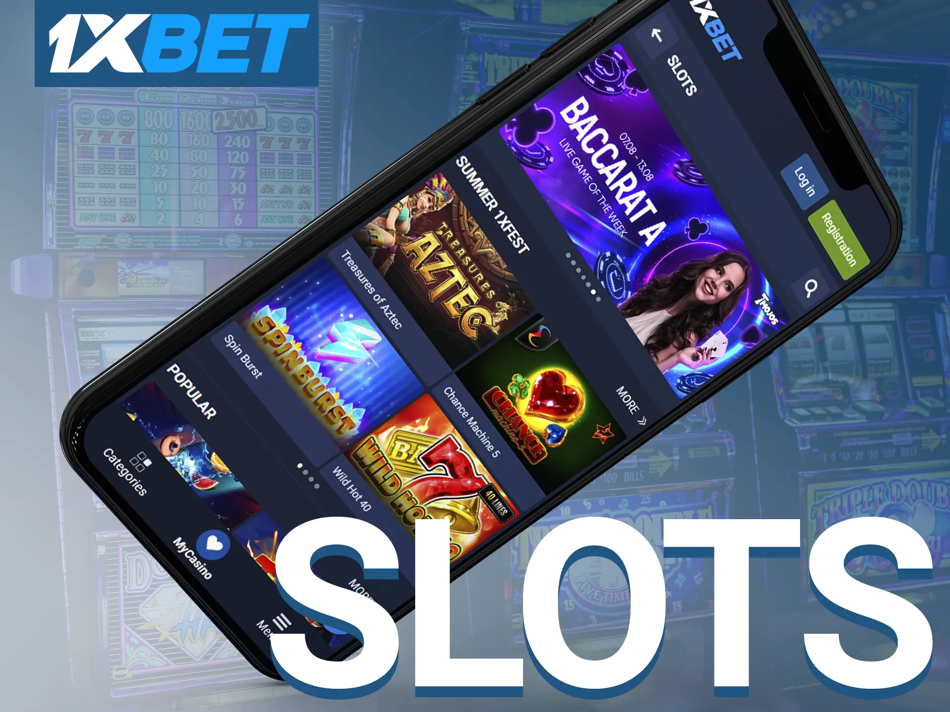 The 1xbet mobile app offers a wide range of slots optimized for mobile devices.