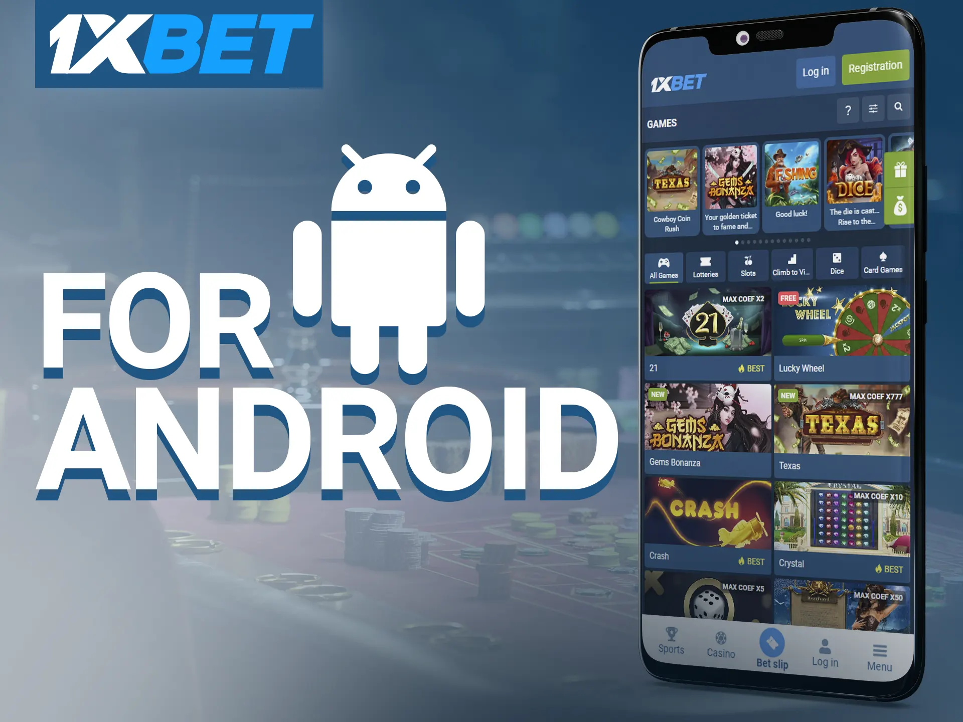 Install the 1xbet app on your Android device.