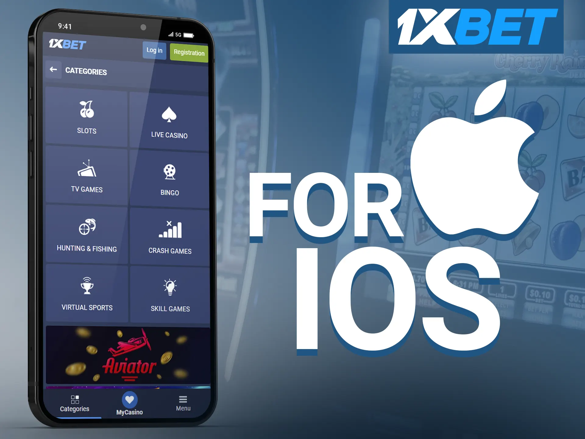 Install the 1xbet app on your iOS device.