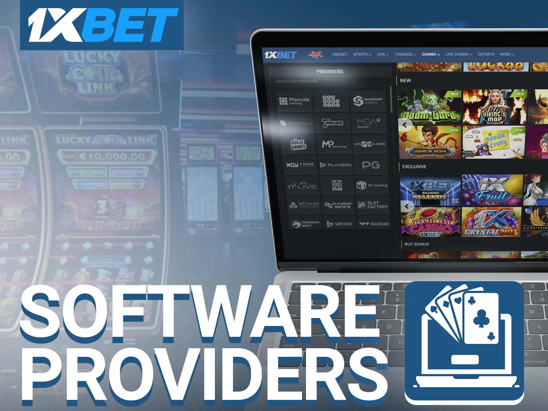 Slots, table games, live games are just a few of the many games offered by software providers.