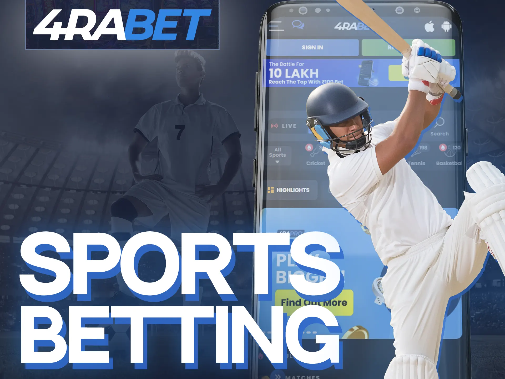 Place your bets on your favorite sporting events on the 4Rabet app.