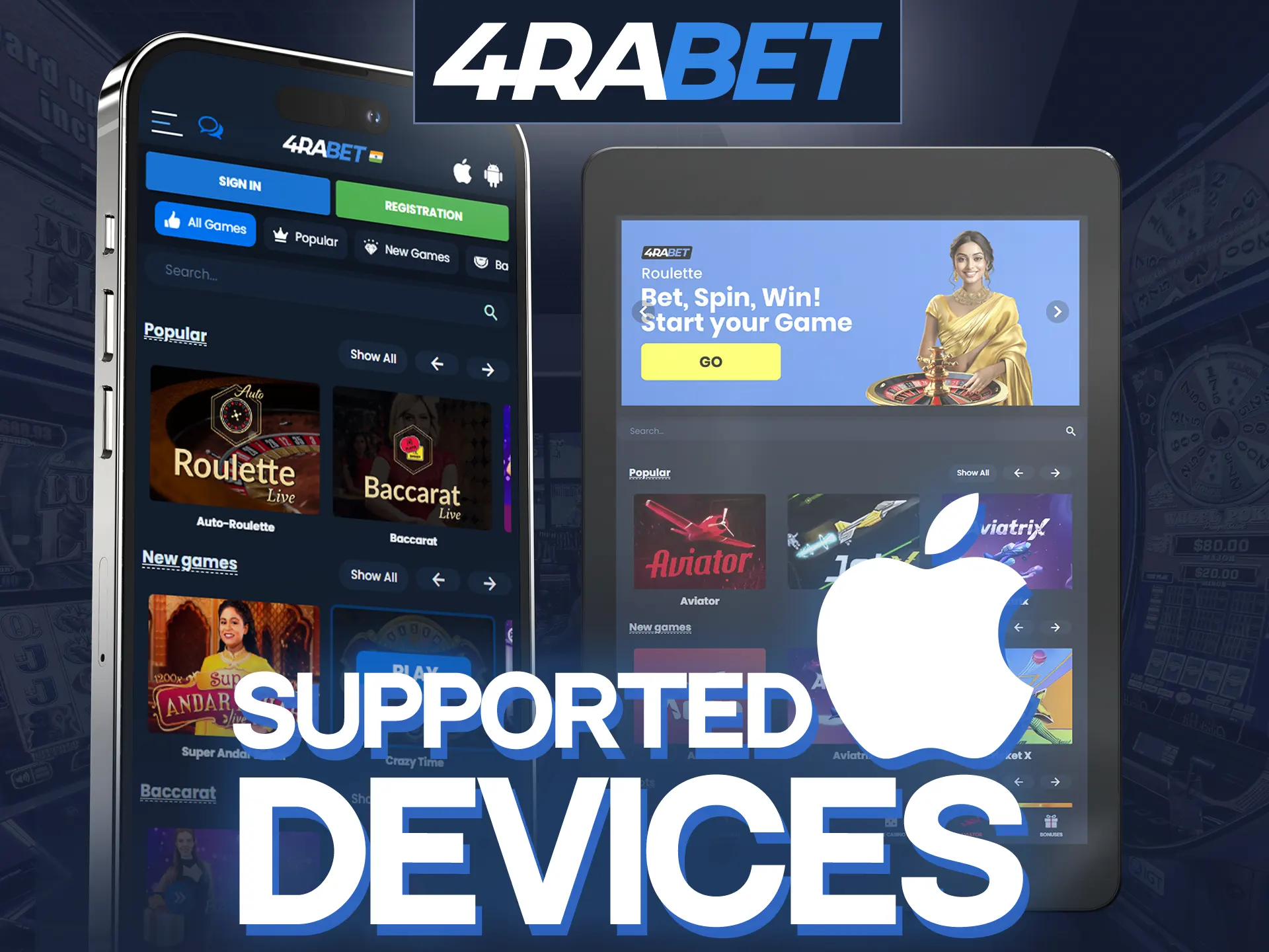 Bet on sports and play casino games with 4Rabet from your iOS mobile device.