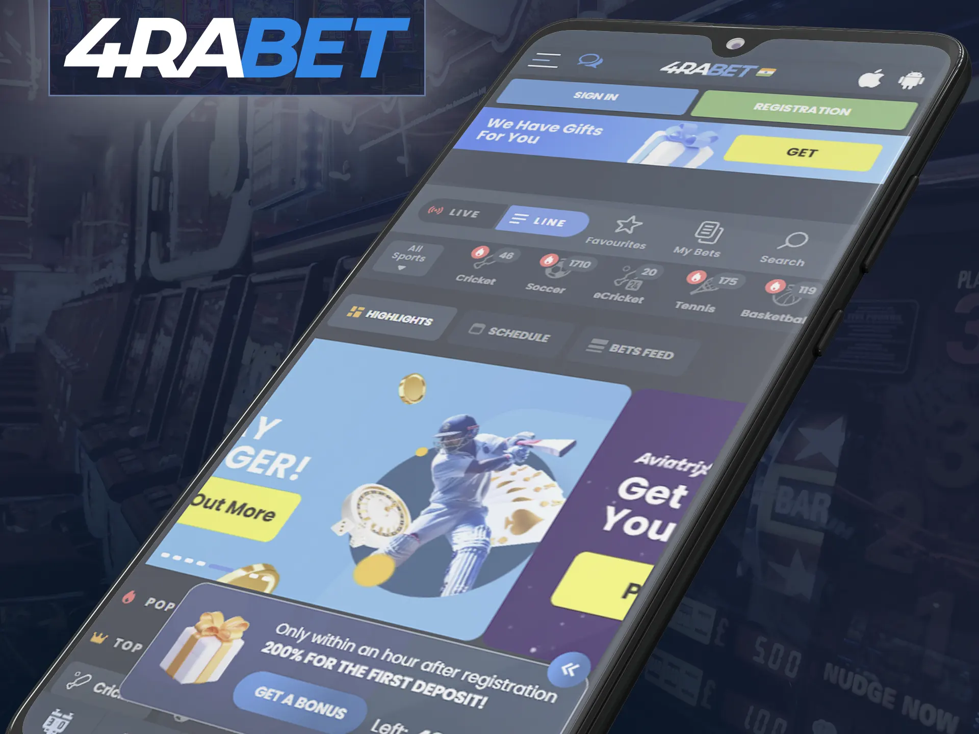 Players can play on 4Rabet from mobile devices via any mobile browser.