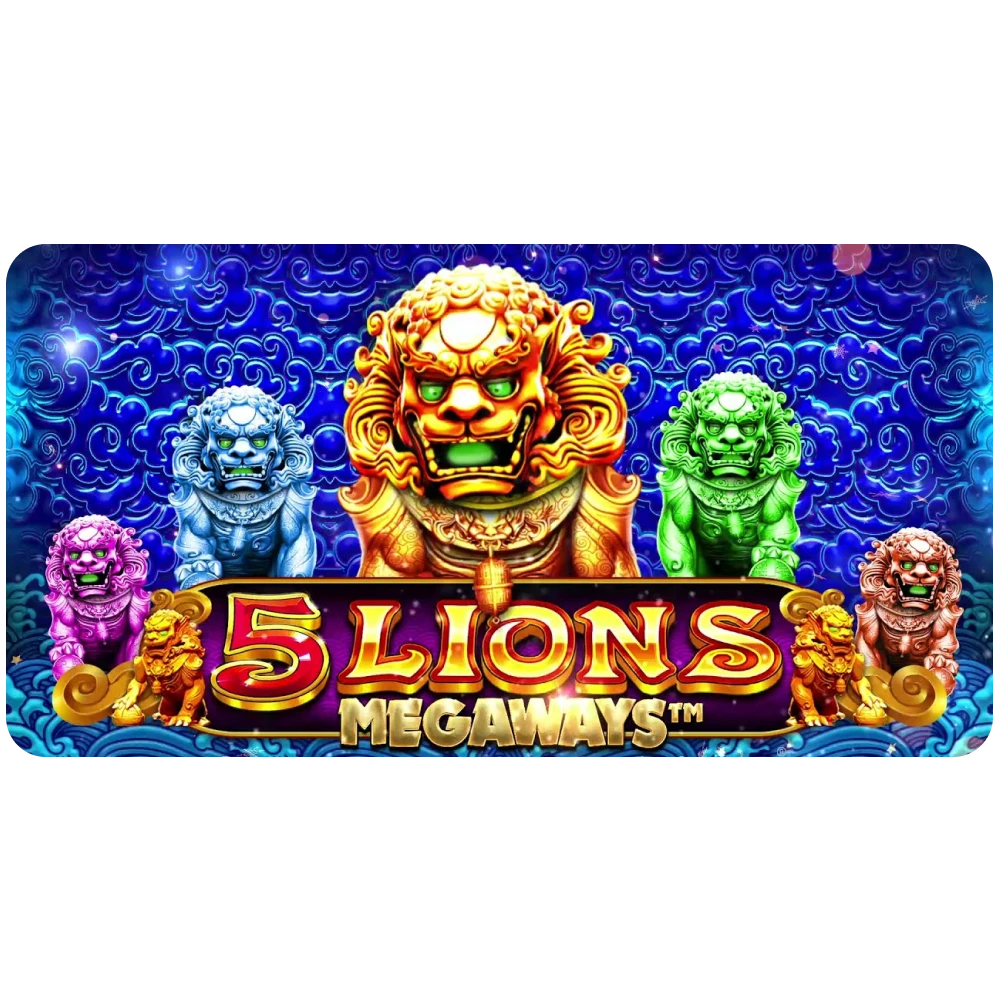 Play an exciting game of 5 Lions Megaways.