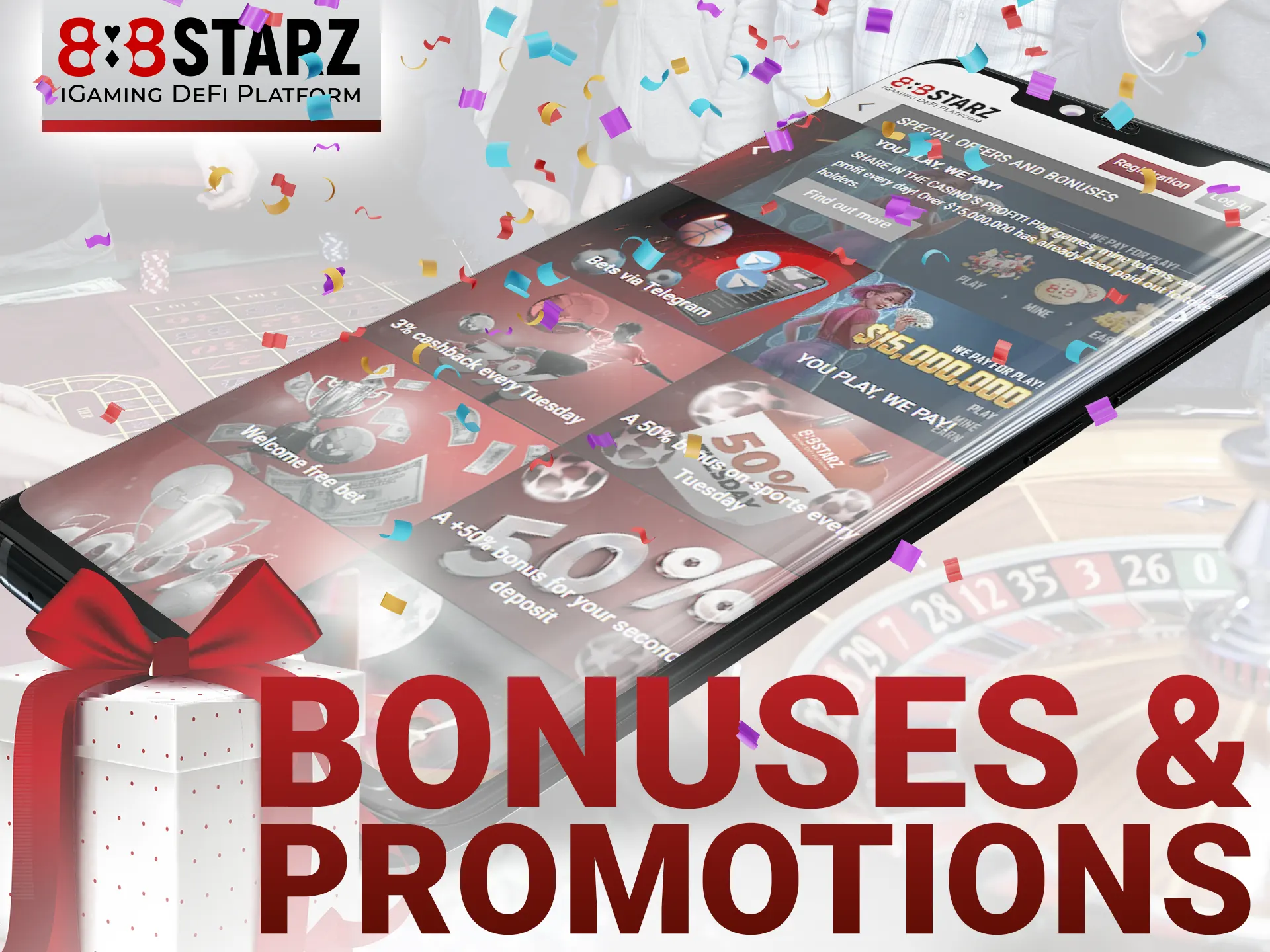 Get bonuses on the 888Starz app.
