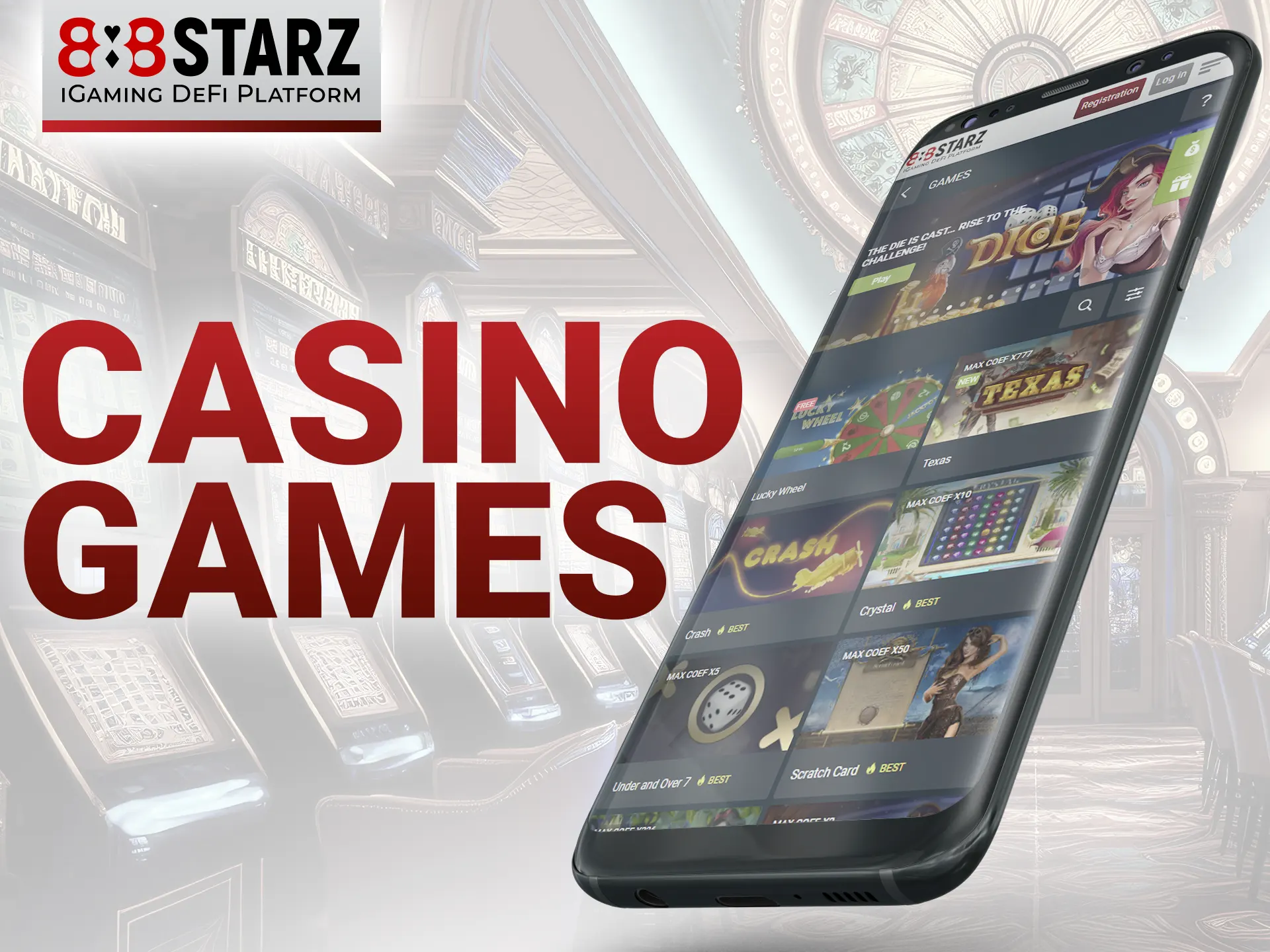 Play the most popular casino games at 888Starz.