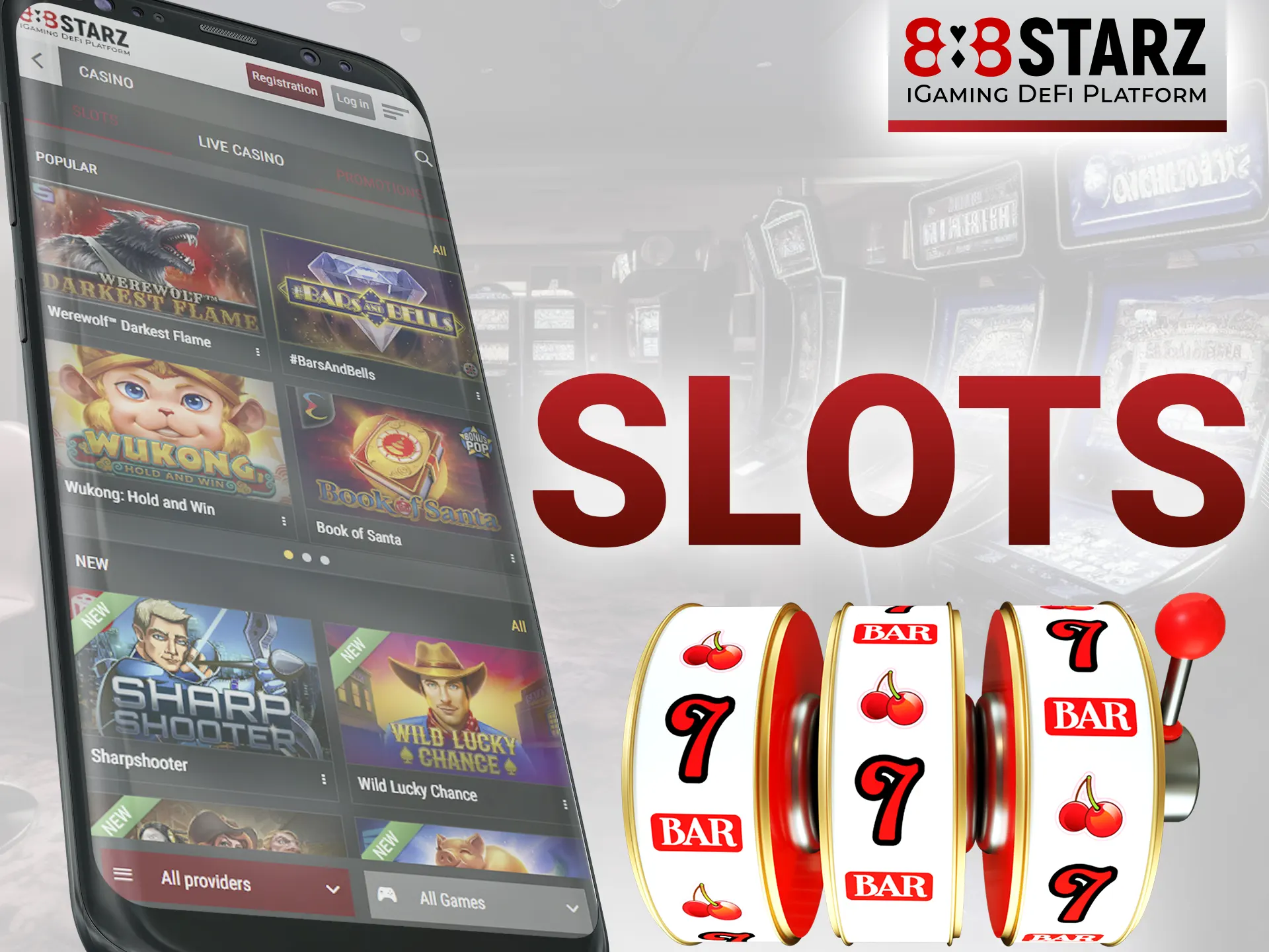 Play your favorite types of slots at 888Starz.