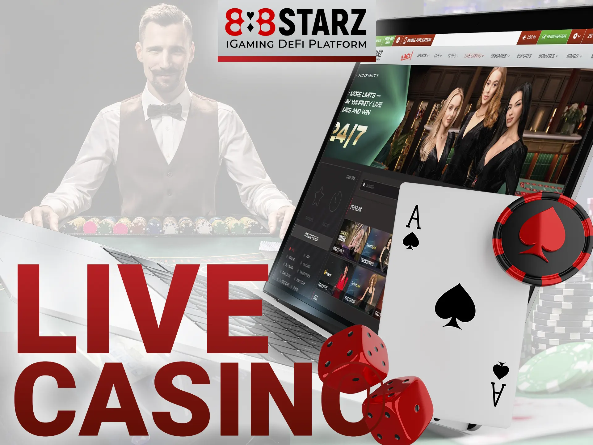 In the Live Casino section of the 888starz website, players can interact with live dealers in real-time.