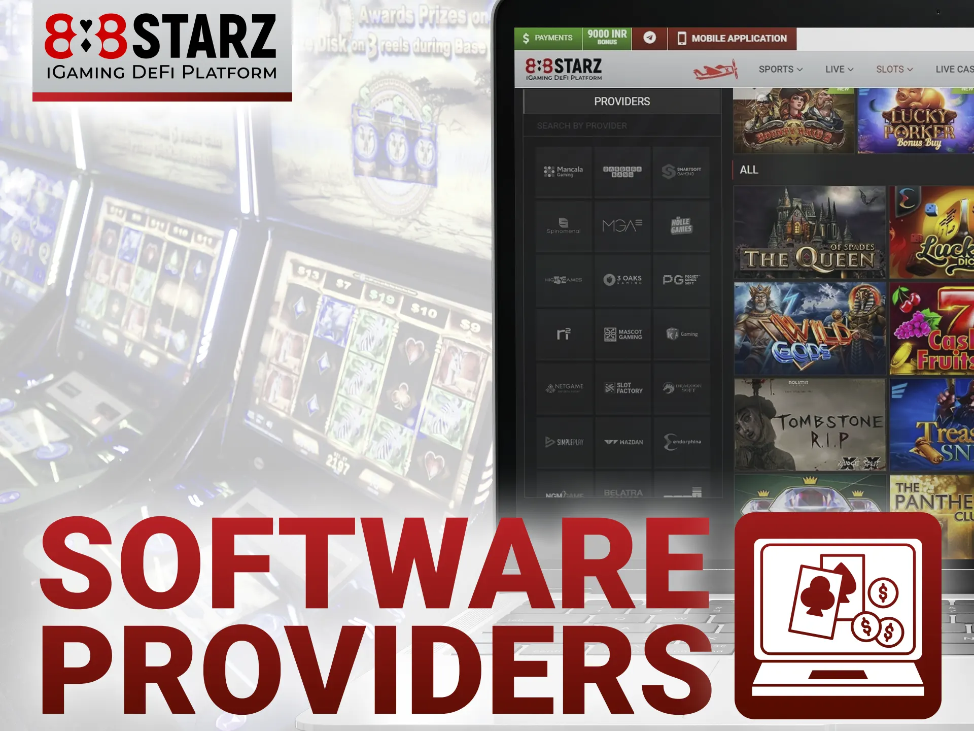 At 888starz casino you can play games from trusted gambling providers.