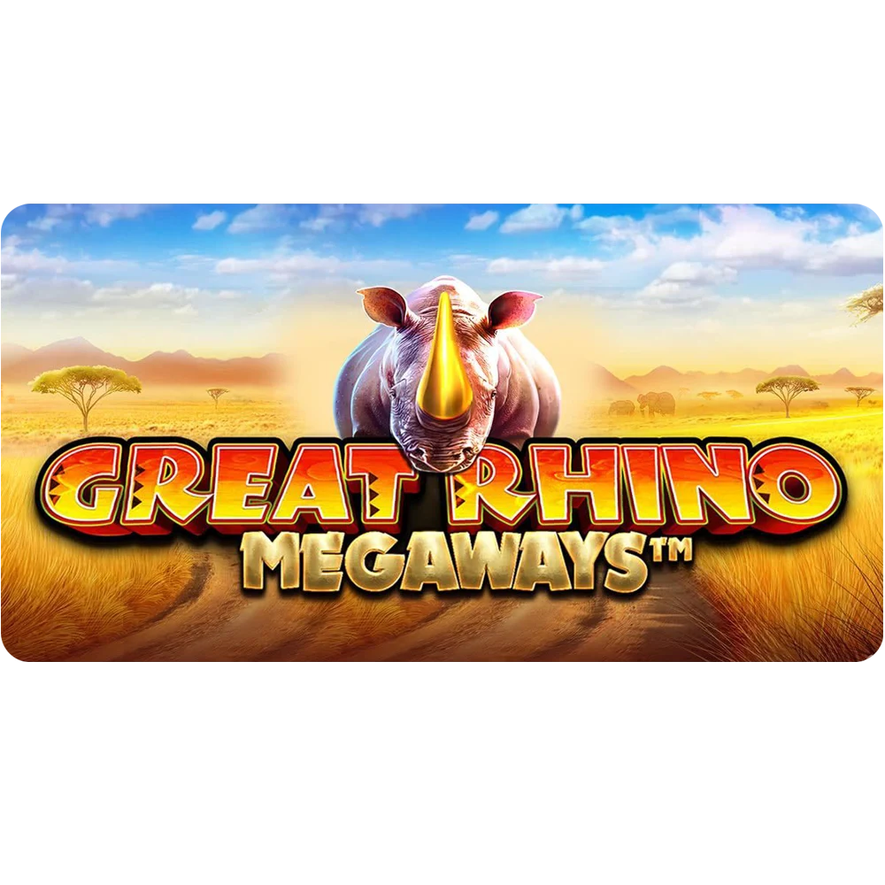 Play the Great Rhino Megaways slot and win.