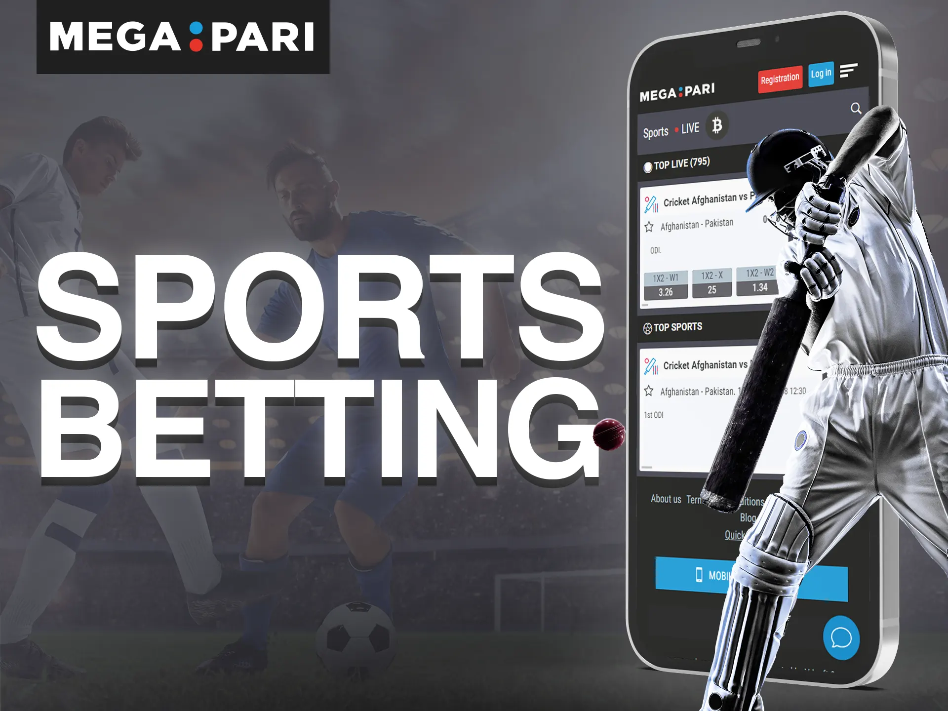Place your sports bets on the Megapari mobile app.