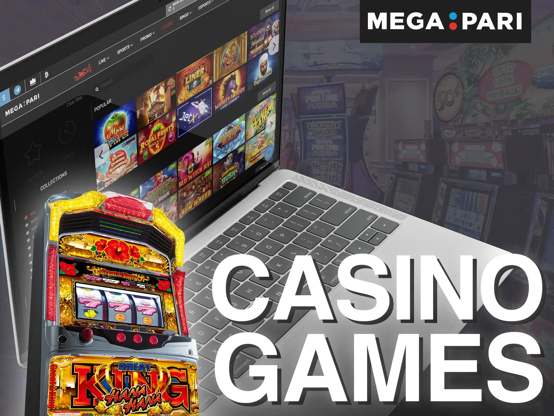 Megapari Casino offers a wide range of games to suit all tastes.