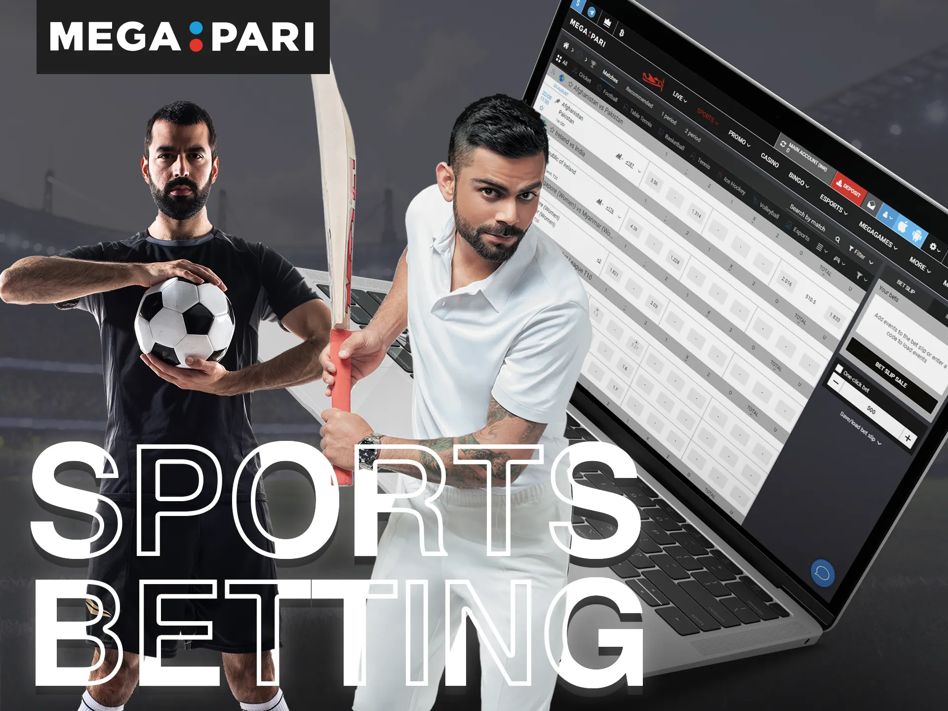 Megapari provides customers with a wide range of opportunities to bet on their favorite sports events.