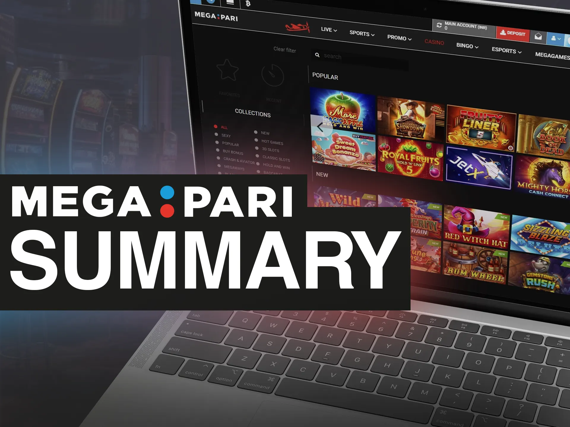Megapari offers a huge selection of games and much more.