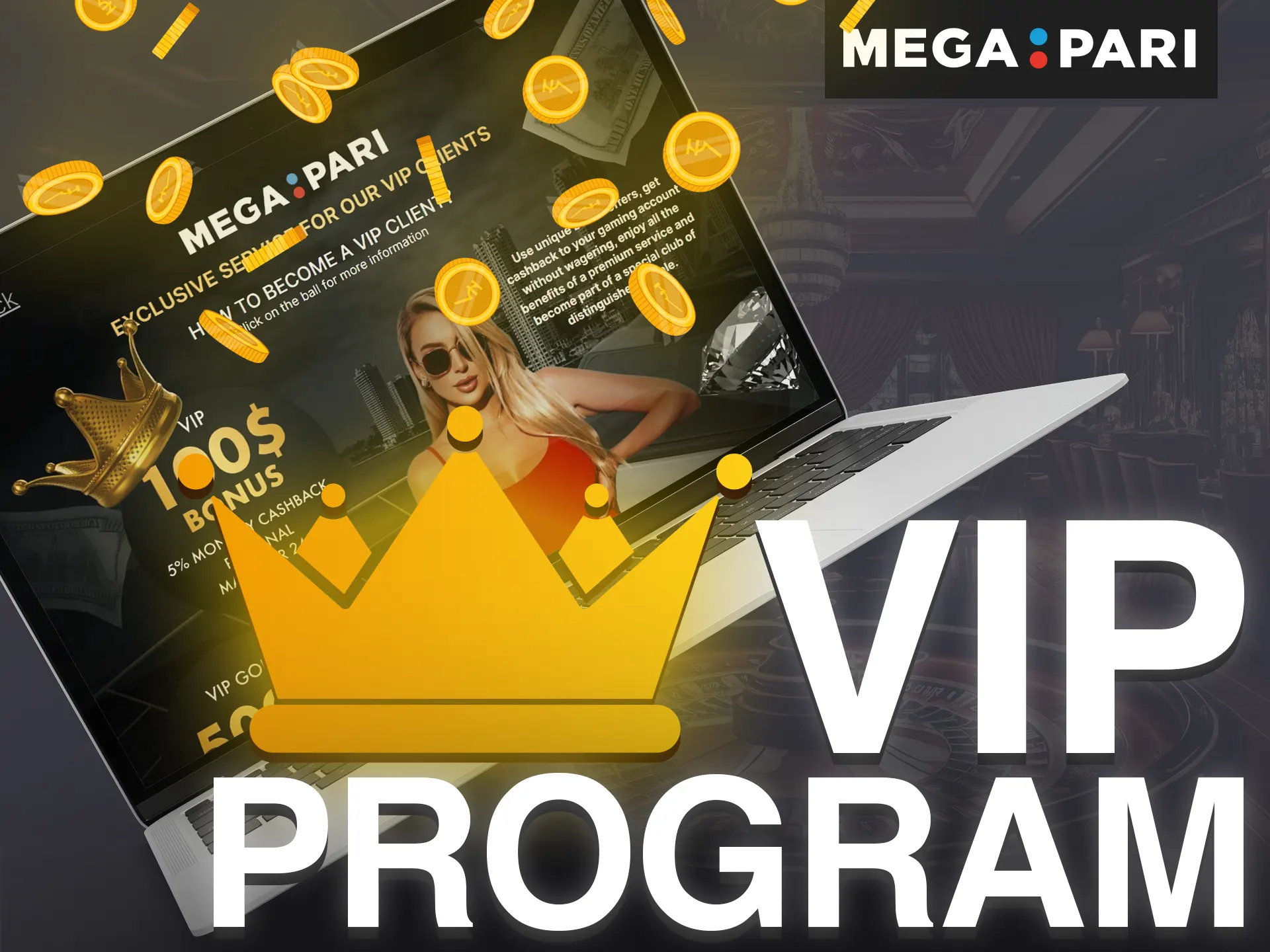 VIP program members receive special benefits including better odds and cashback.
