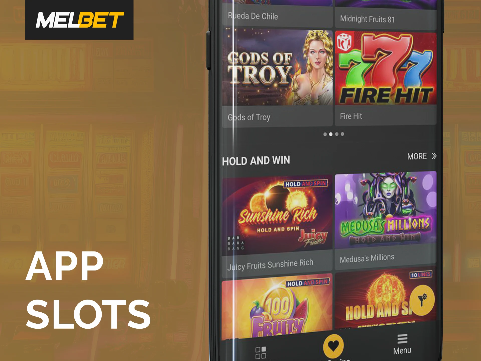 Choose your favorite kind of slot and play.