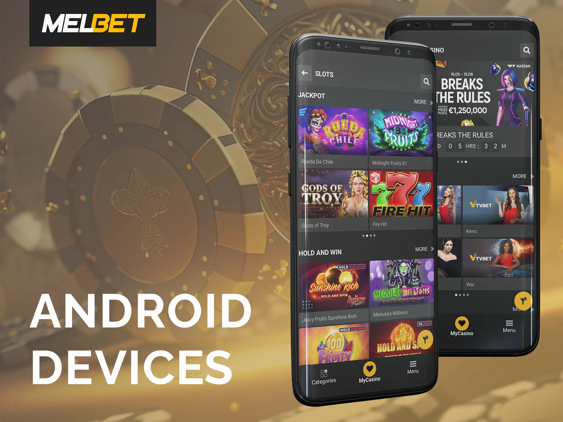 Familiarise yourself with the Melbet app for Android.