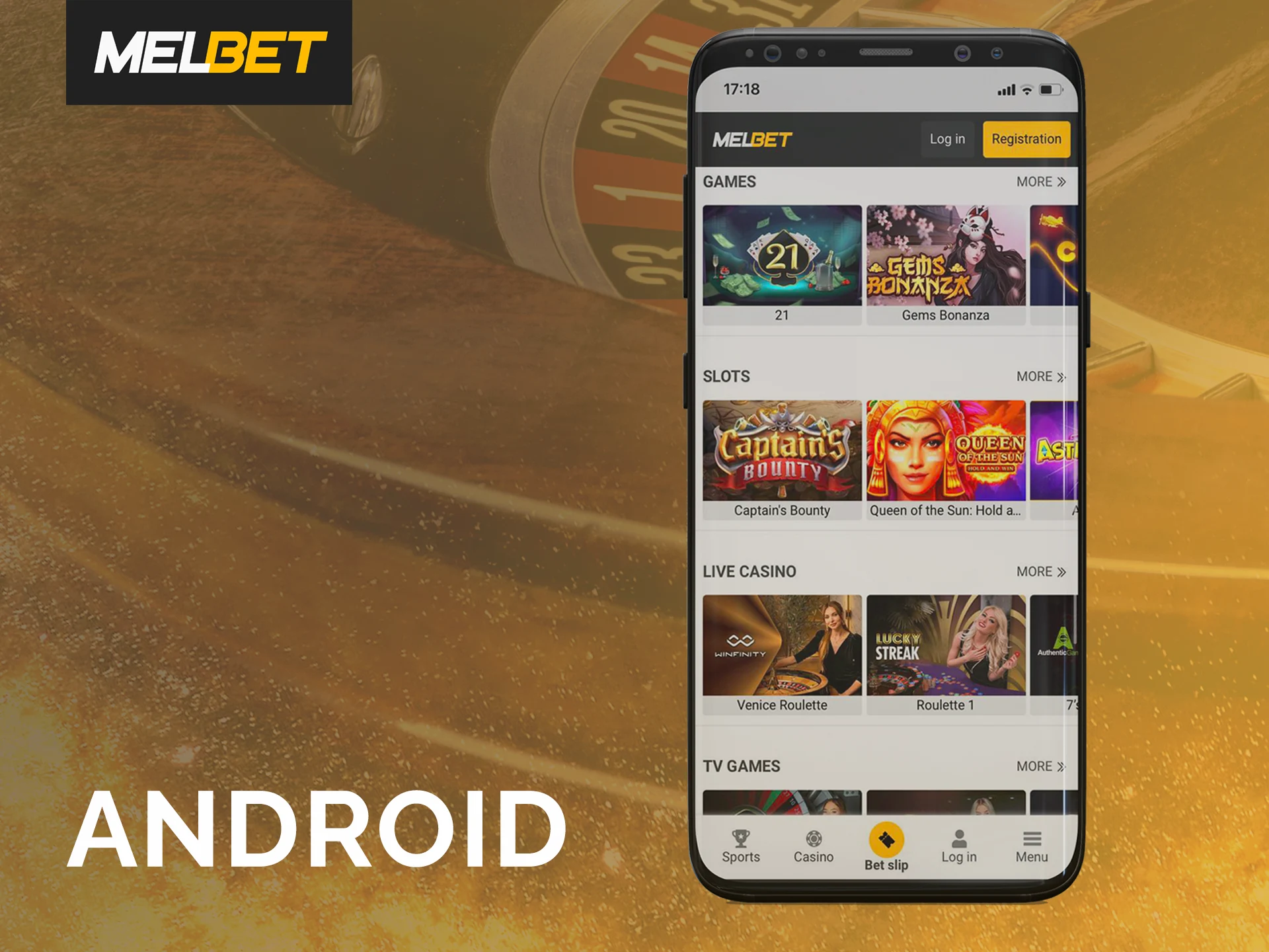 Download the Melbet mobile app for Android.