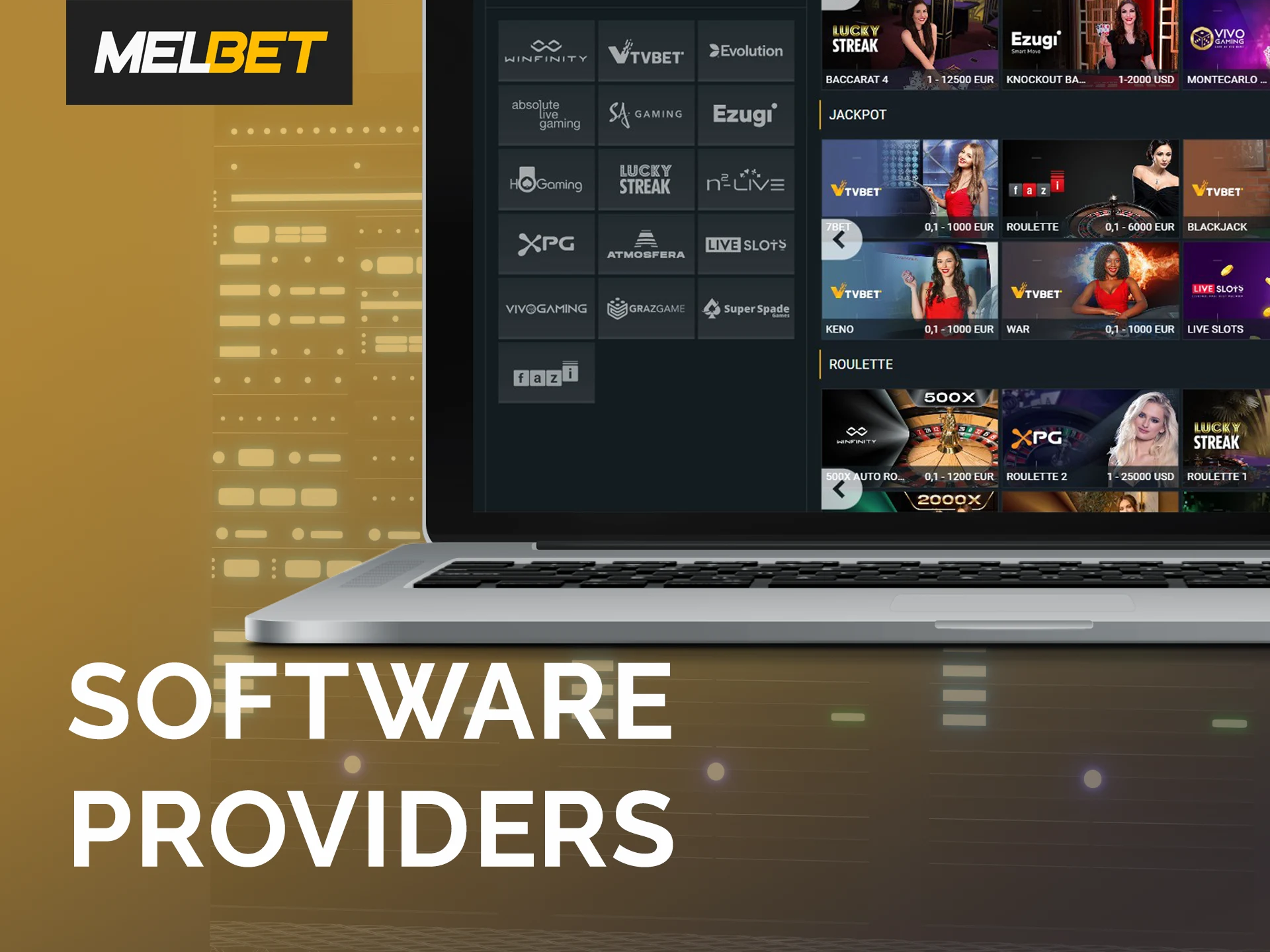 These providers offer a wide variety of games.