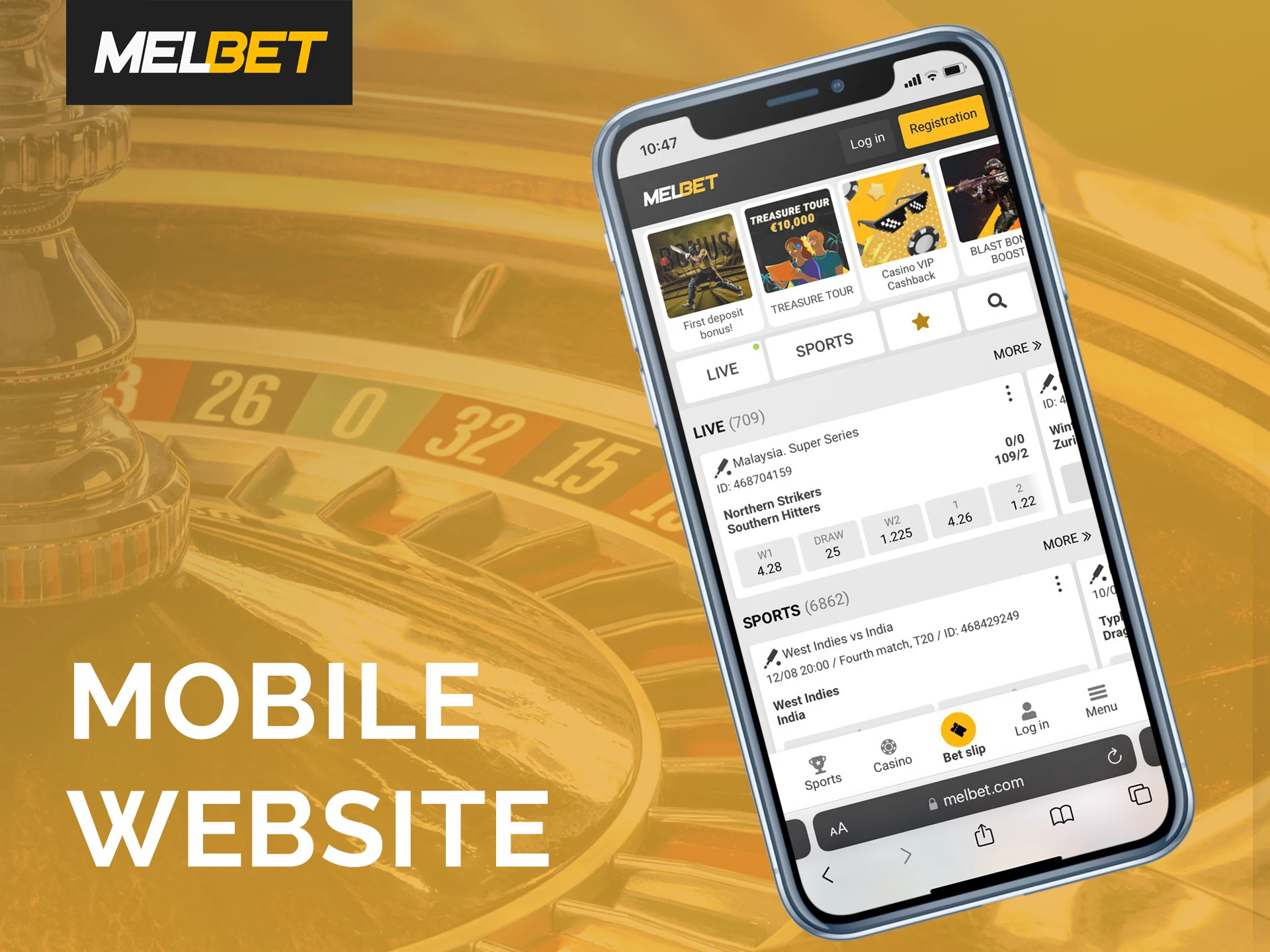 Access the mobile version of the site using your mobile device.