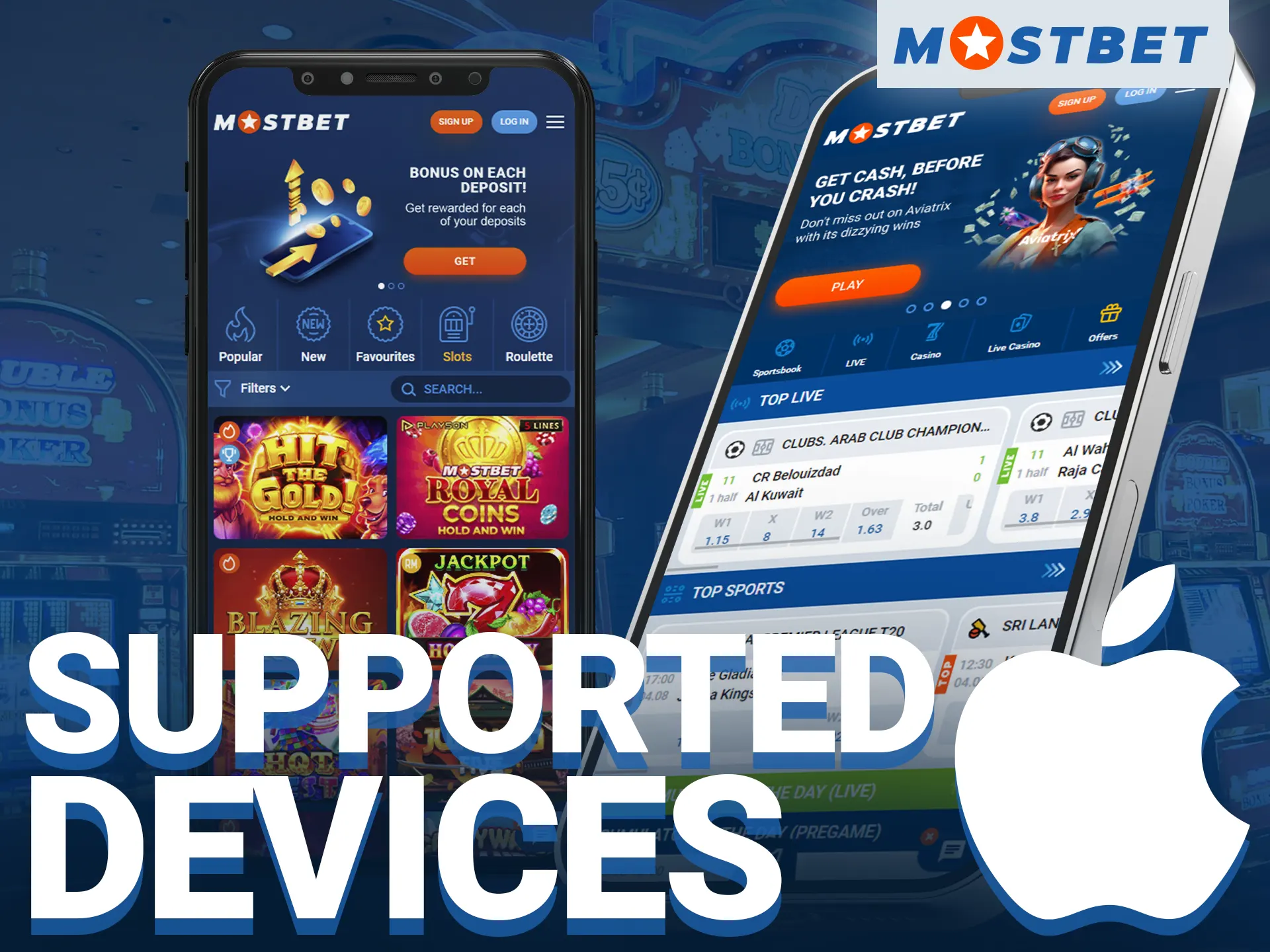 Download the Mostbet app to your iOS device.