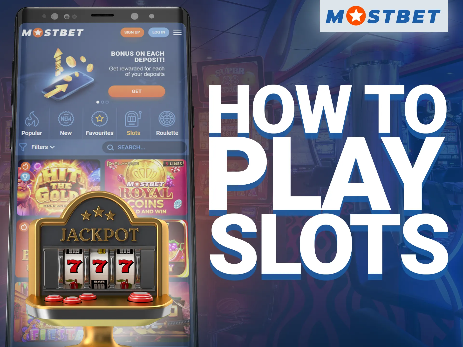 Follow the steps below and play slots.