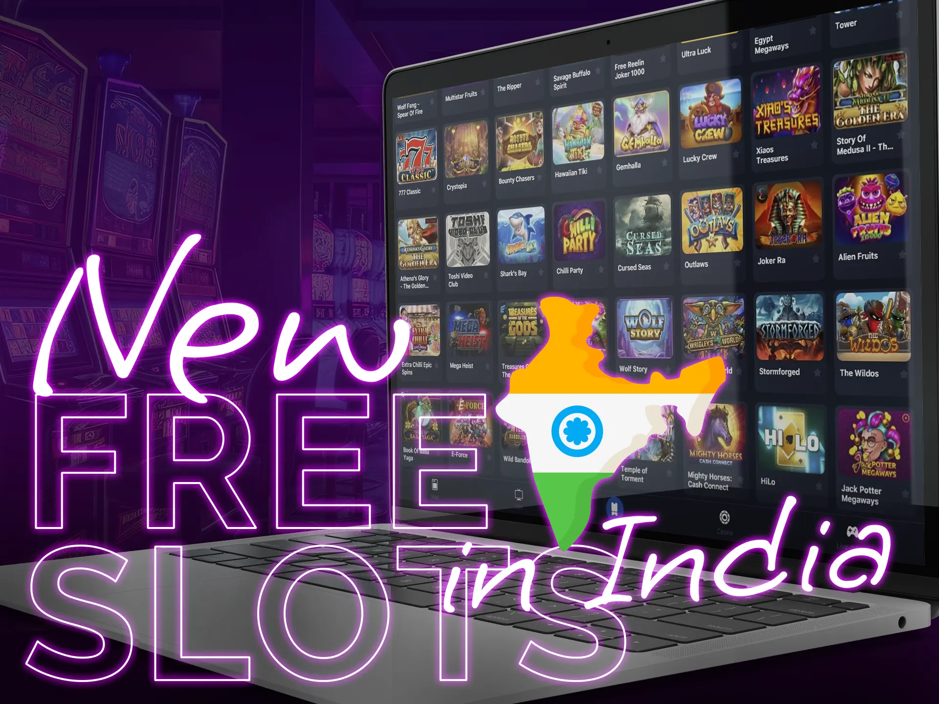 Play for virtual money in new slots.