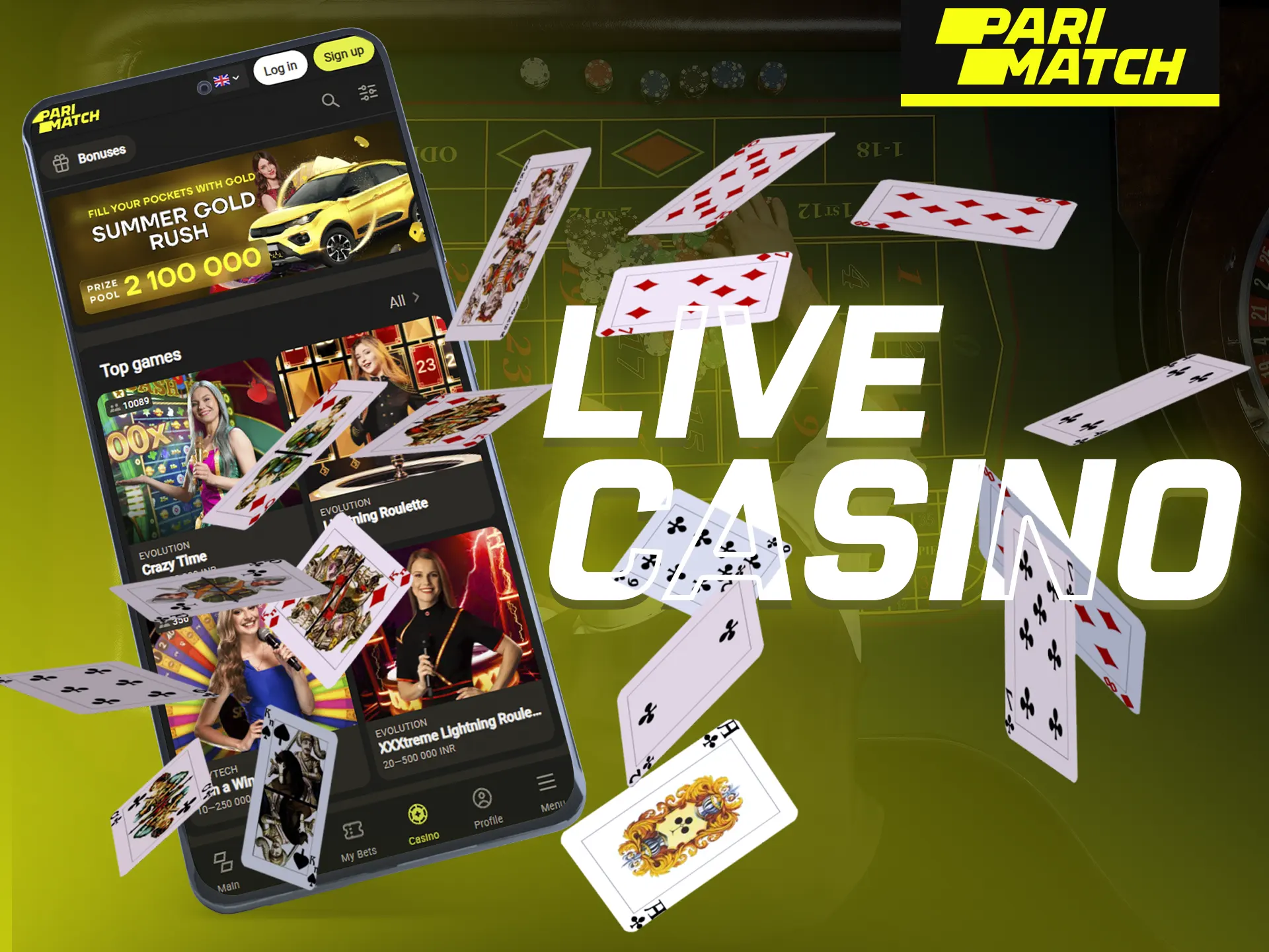 The Live Casino is tailored for mobile devices, allowing players to participate in the action at any time and from any location.