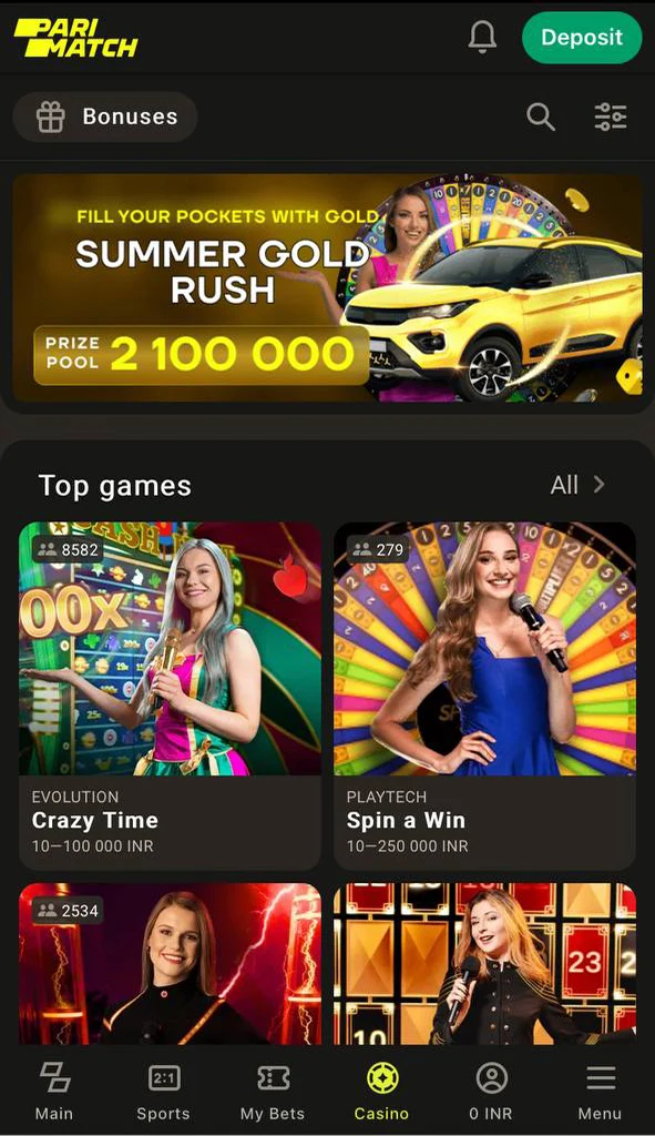 Play casino games online.