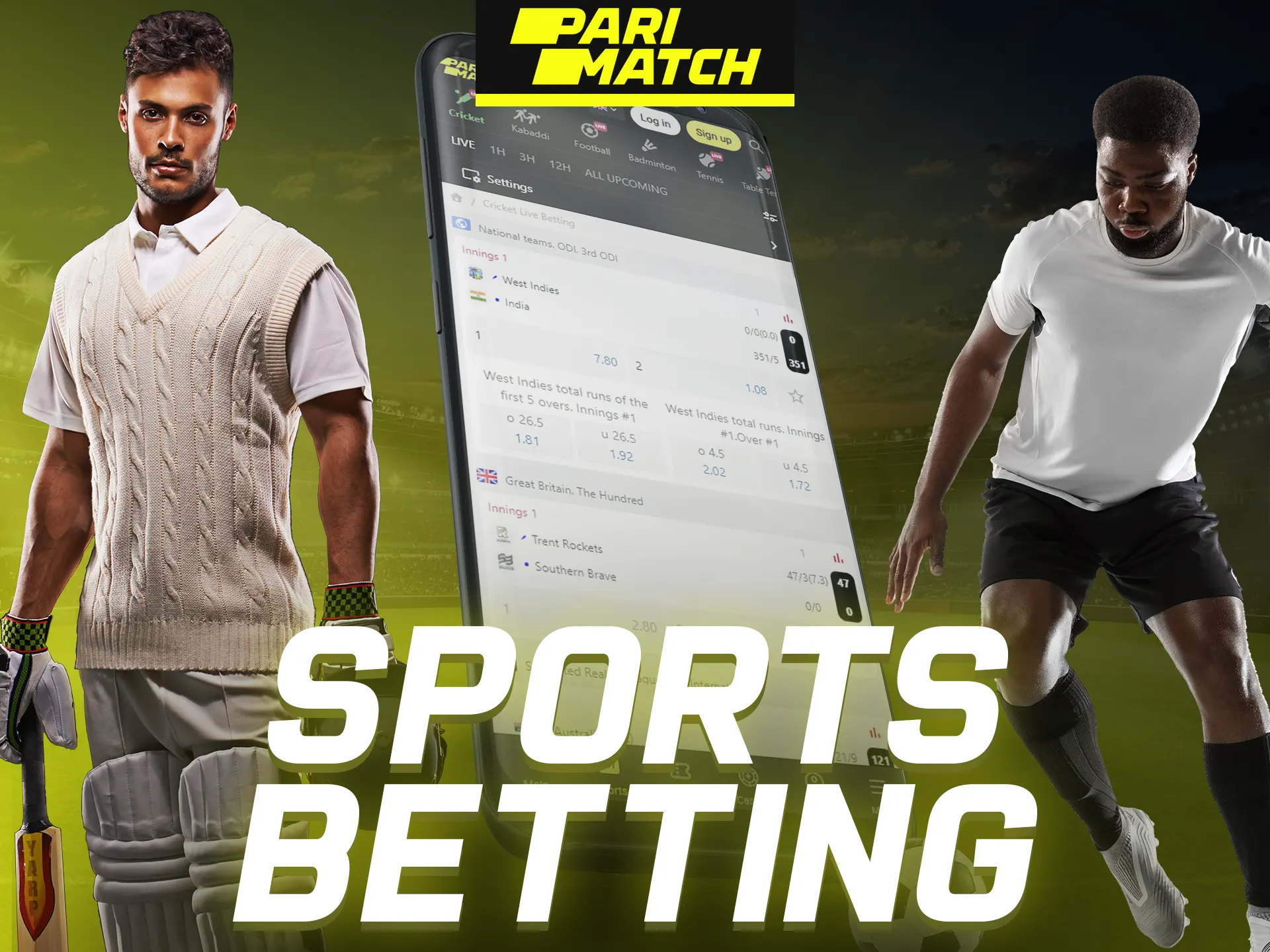 Bet on sports on the Parimatch mobile app.