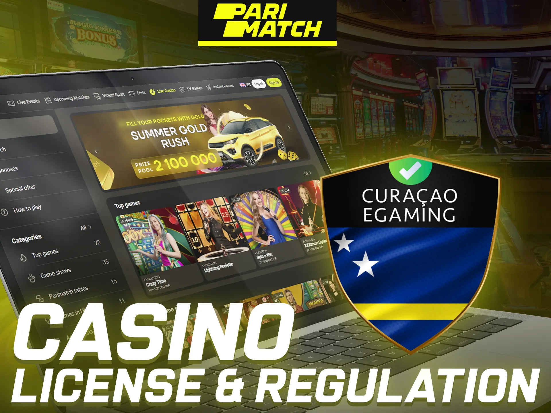 The casino offers tools and information to help players take control of their playing time.