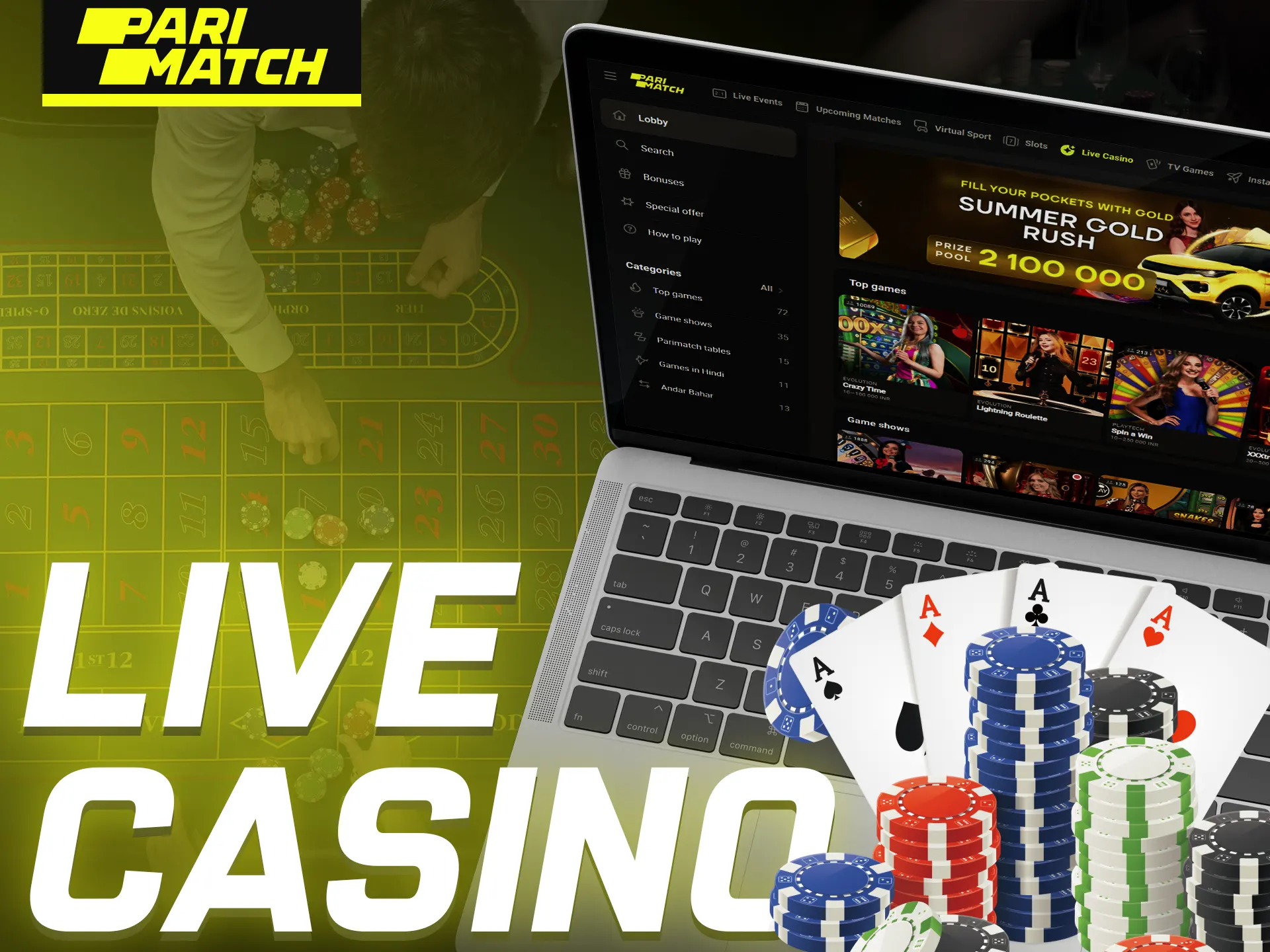 Live casino games are available in a variety of formats.