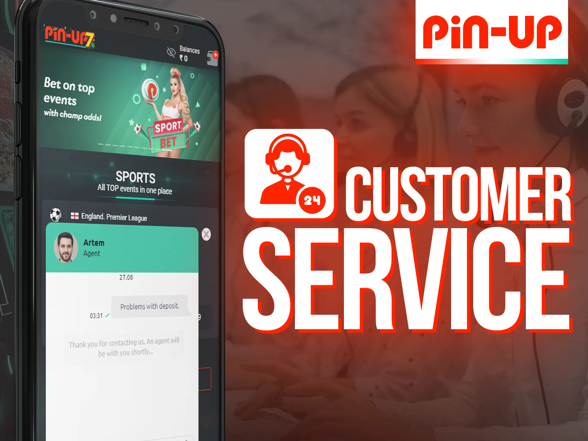 Pin-Up's customer support team is always available to assist you.
