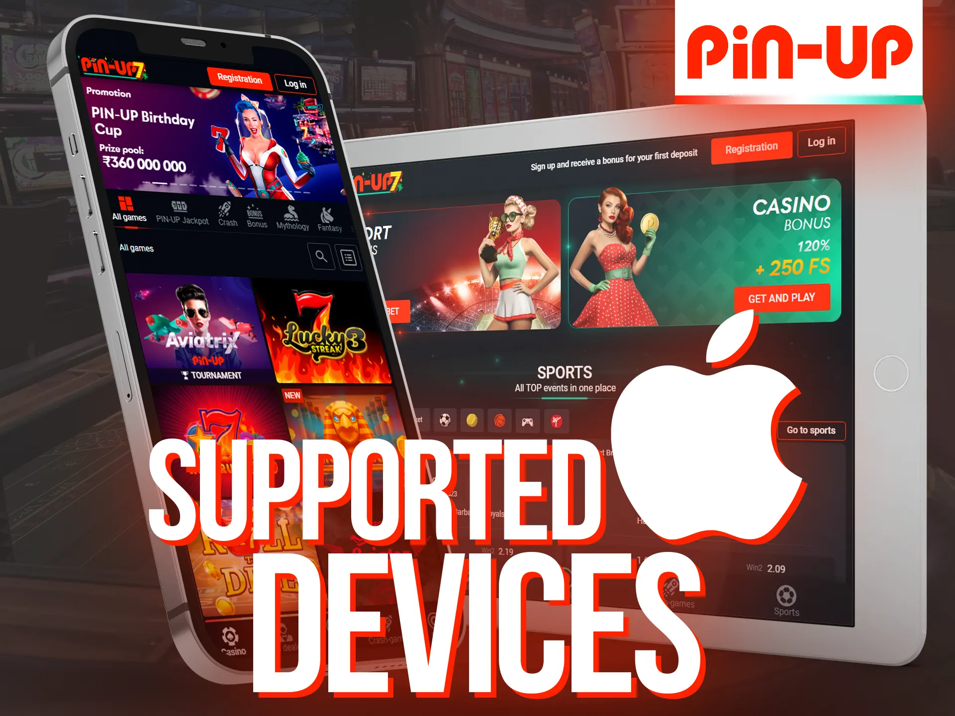 Play at Pin-Up online casino from your iOS device.