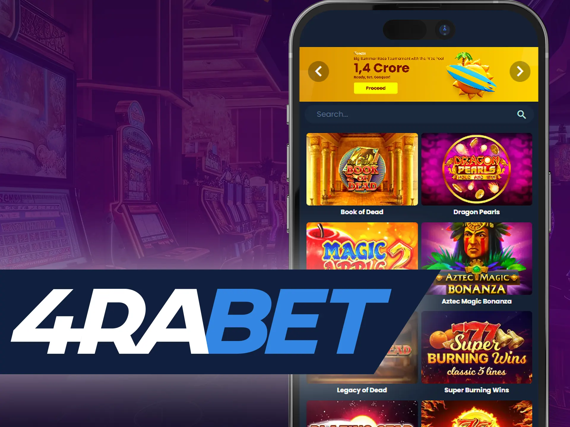 With 4rabet app, dive into the world of the best slot machines.