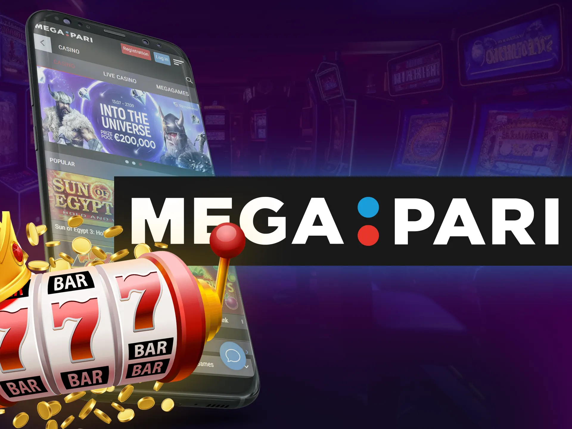 With Megapari app, choose any slots to play at the casino.