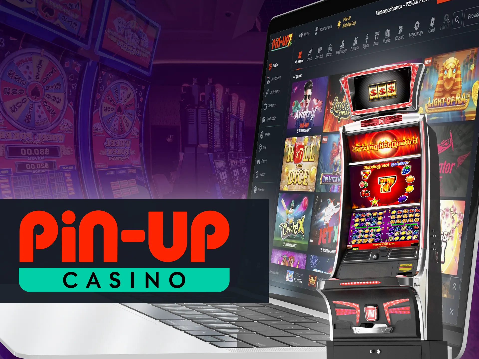 Try your luck at Pin-Up Casino slots.