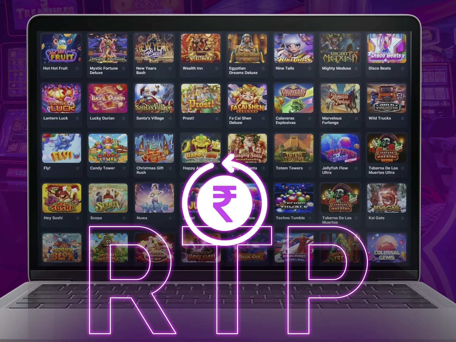 RTPindicates the percentage of slot bets returned to players as winnings.