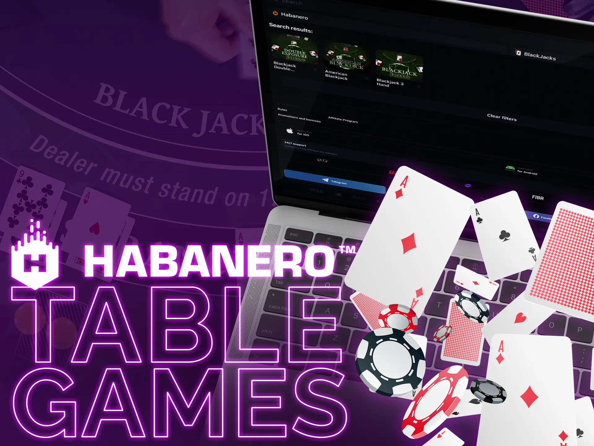 Habanero offers many table games.