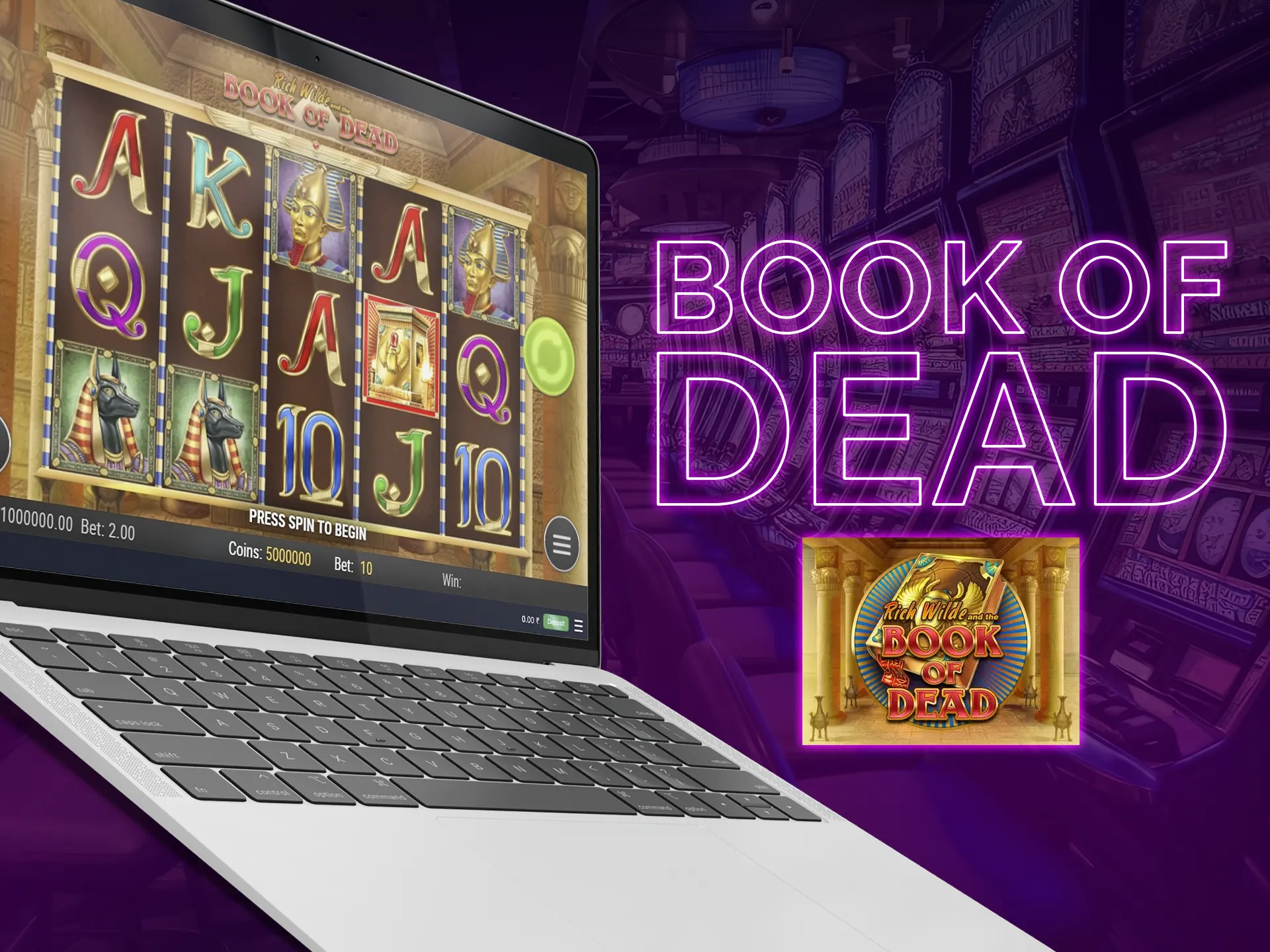 Find yourself in the fascinating world of Ancient Egypt playing the Book of Dead slot.
