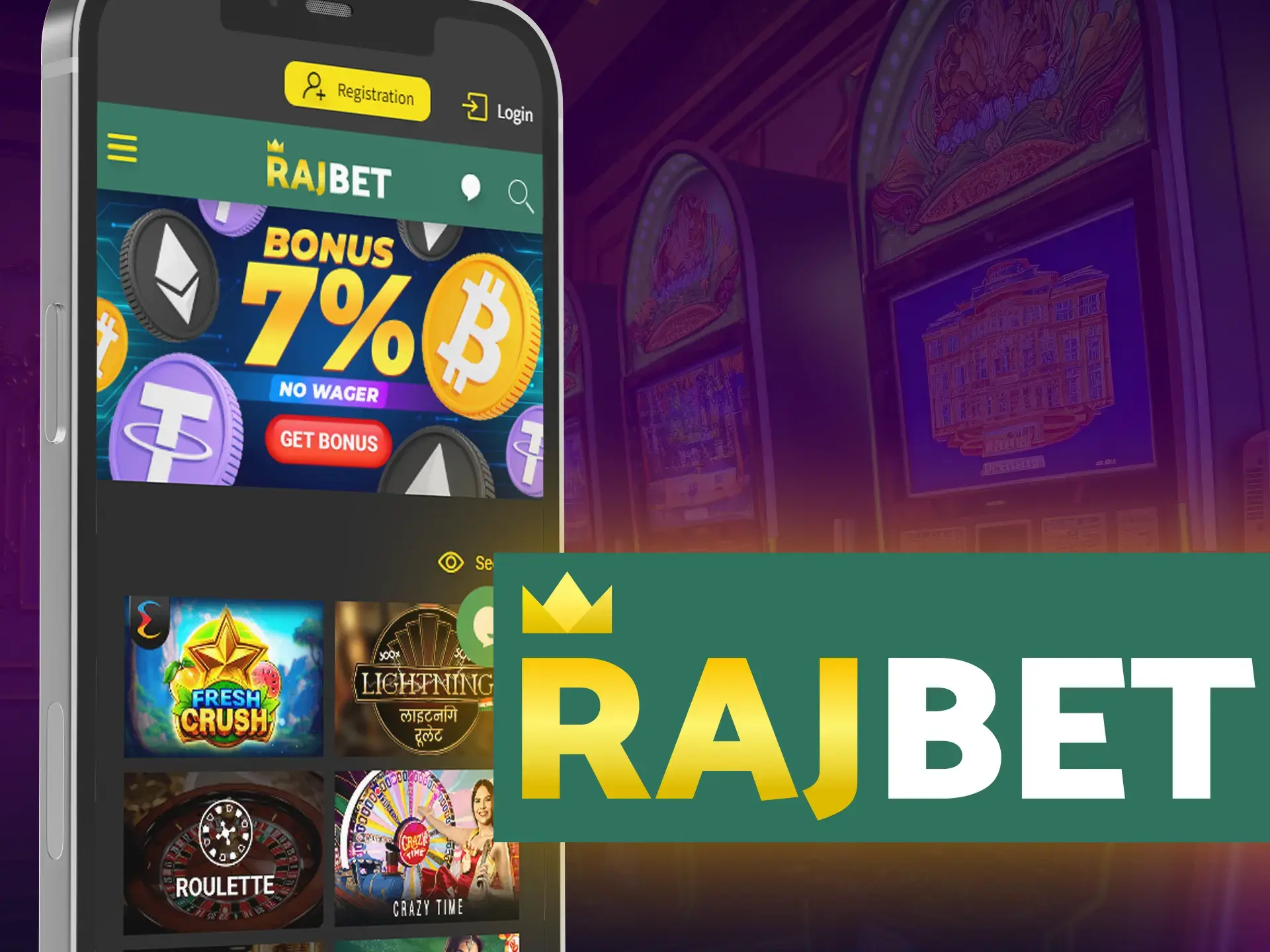 Play the best slots in the Rajbet app.