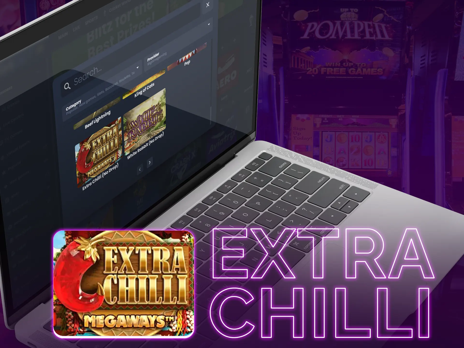 Play in colorful immersive Extra Chilli slot.