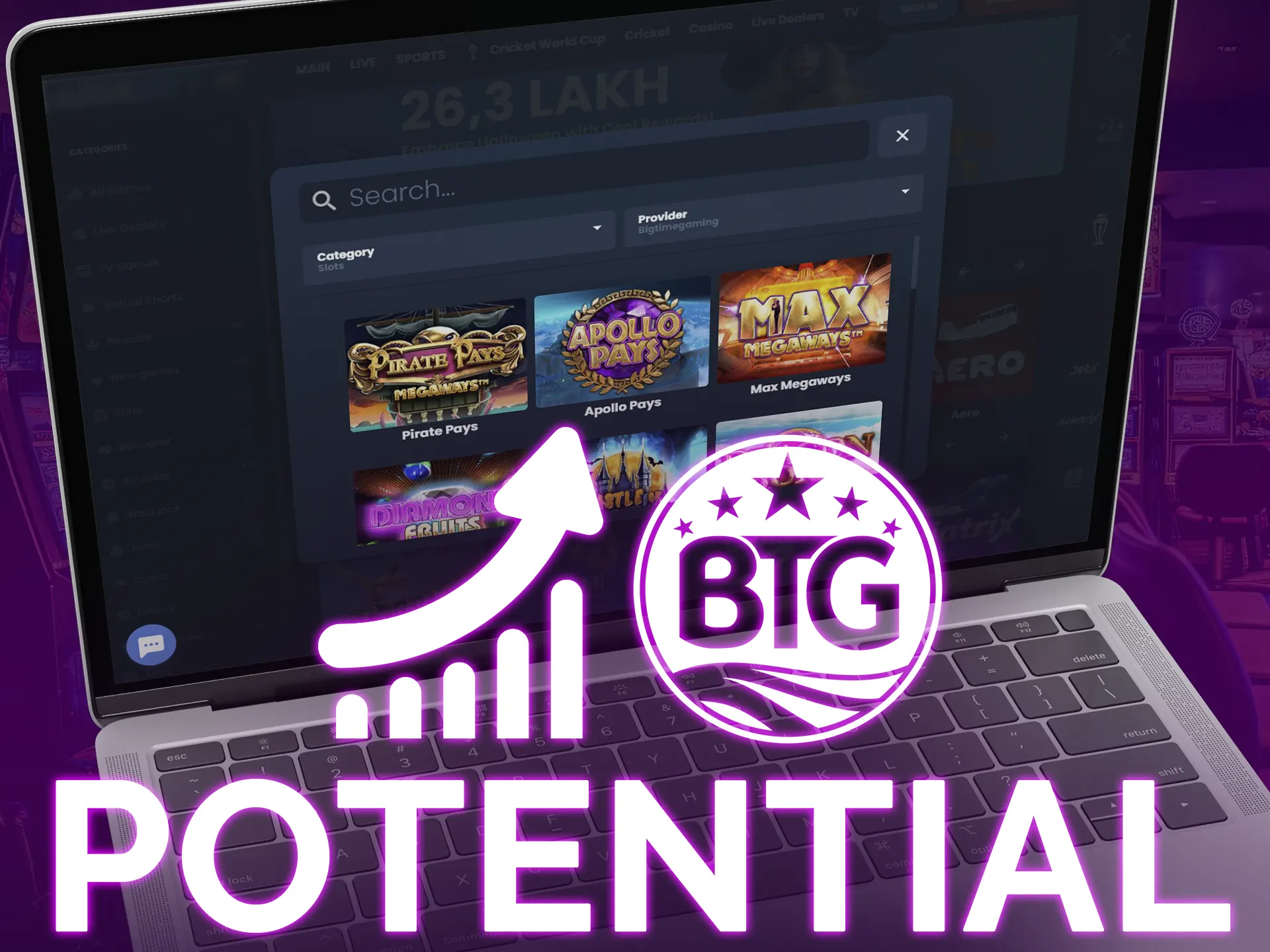Potential determines winnings, and so Big Time Gaming games guarantee big prizes.