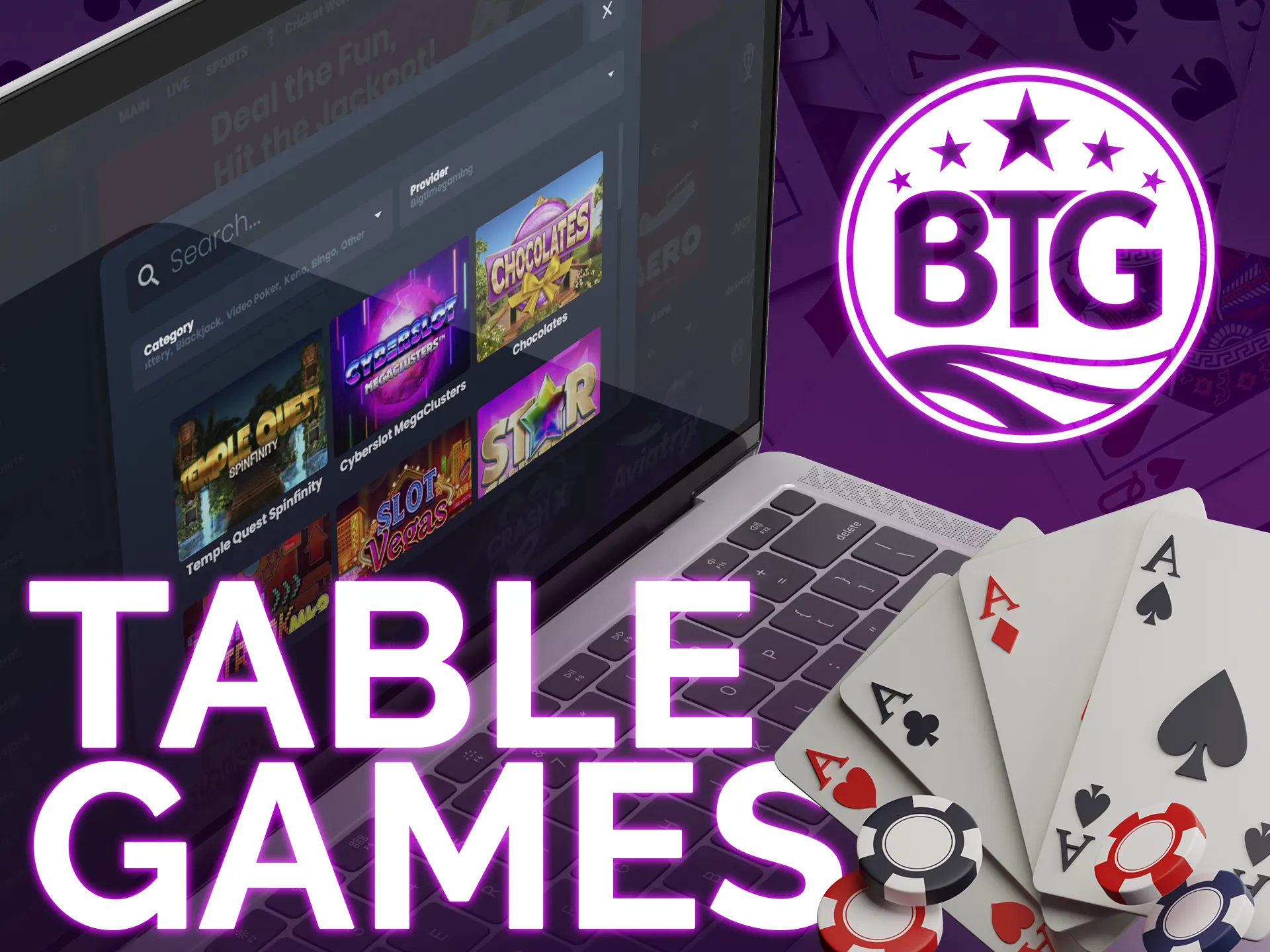 Big Time Gaming offers table games, including Blackjack and diverse roulette and lotteries options.