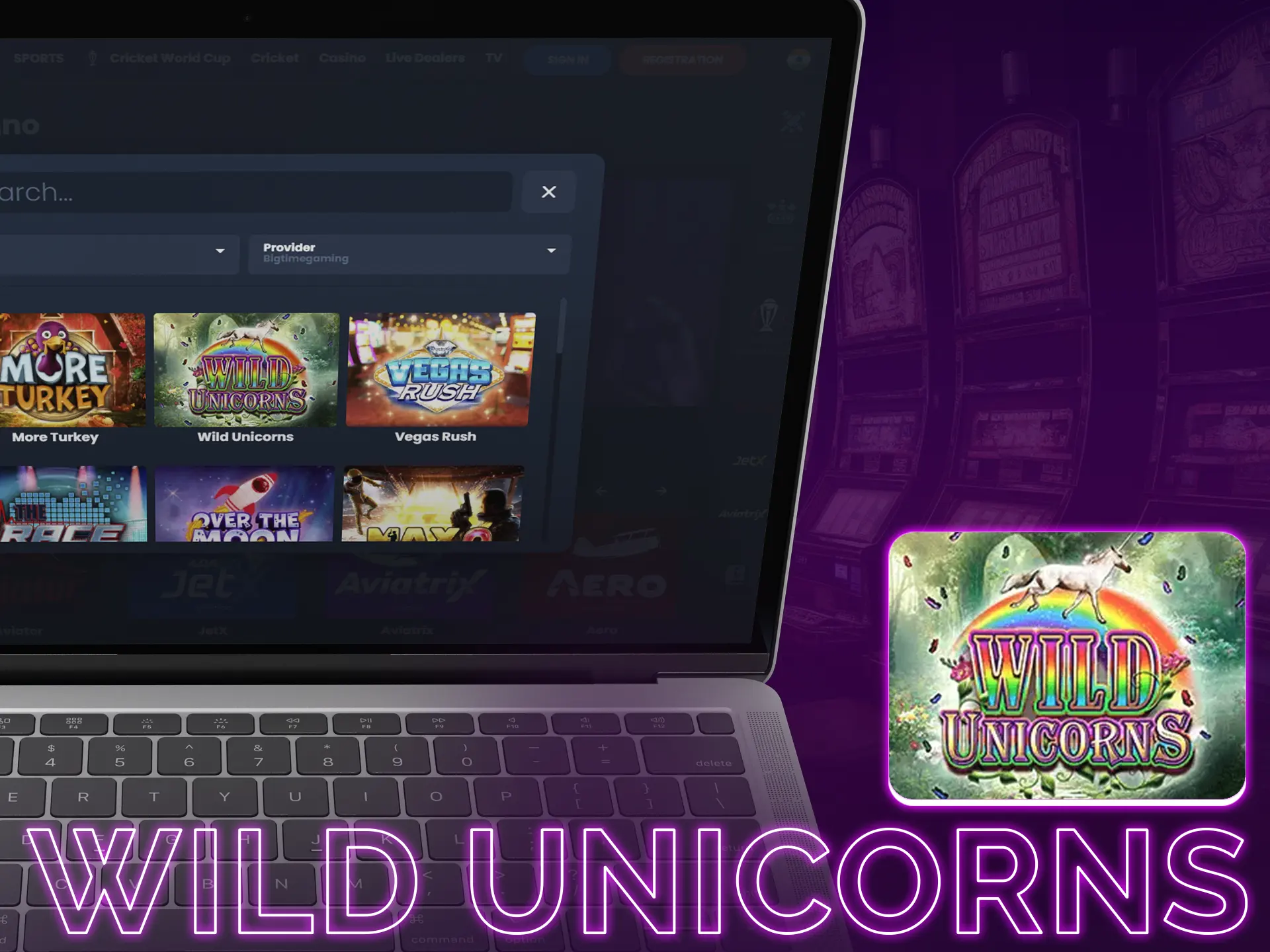Enjoy magical and mythical atmosphere with Wild Unicorns slot.