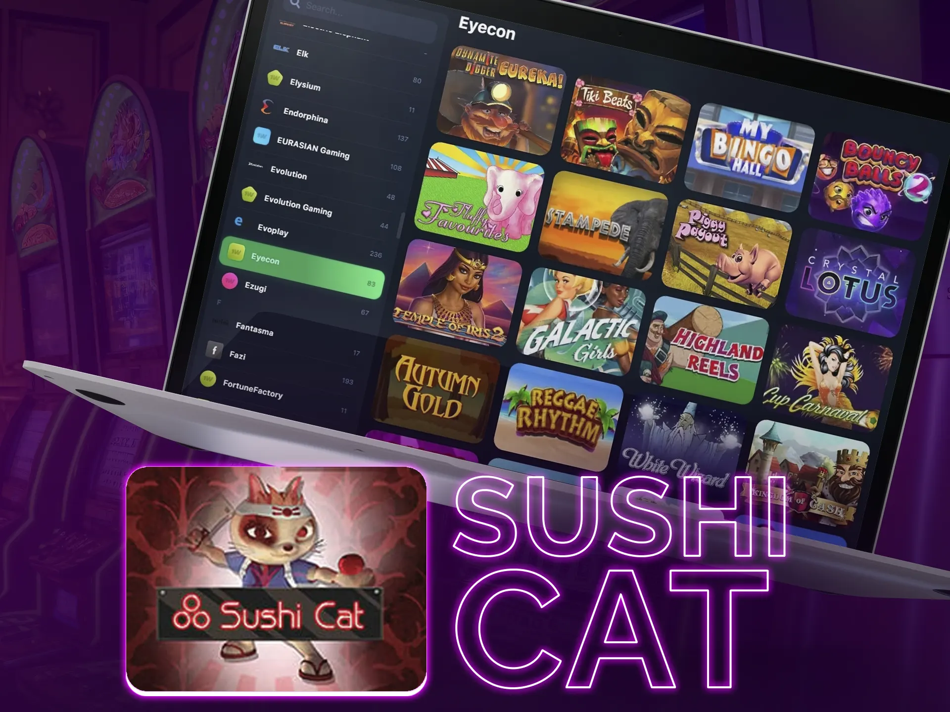 Play Sushi Cat slot, provided by Eyecon!