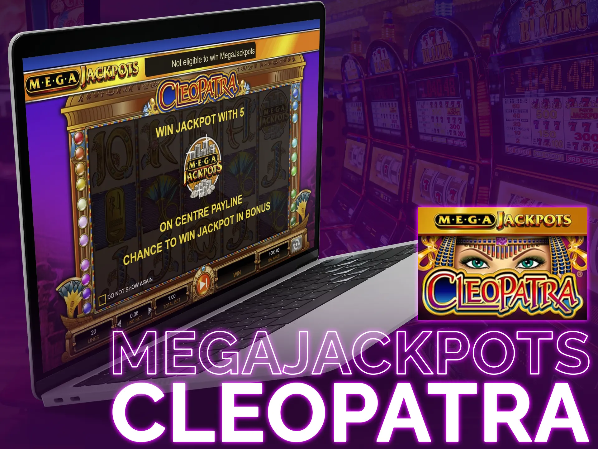 Plunge into the atmosphere of Ancient Egypt with MegaJackpots Cleopatra slot.